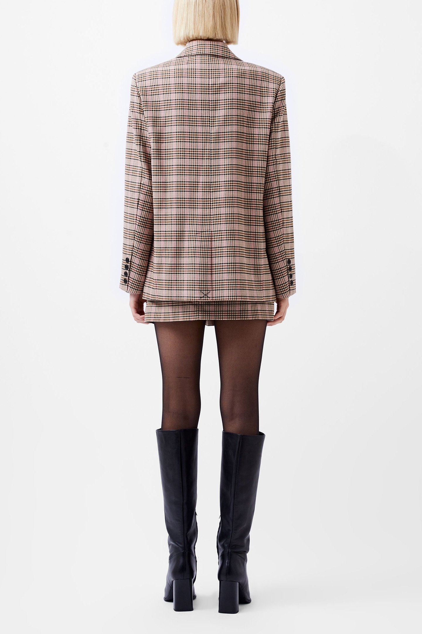 GINA CHECK BLAZER PINK CHECK 2