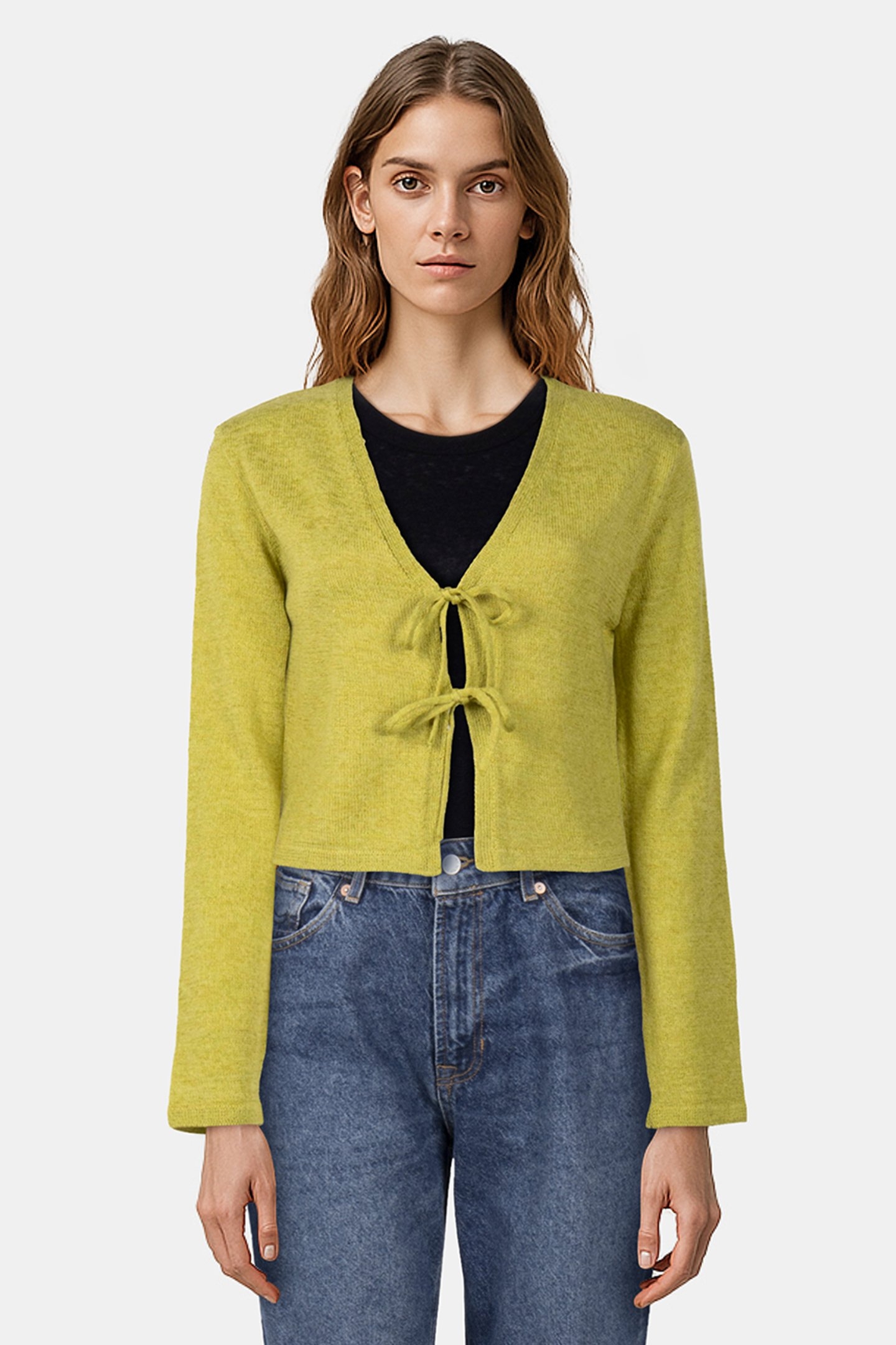 COMMA CARDIGAN LIME-GREEN 1