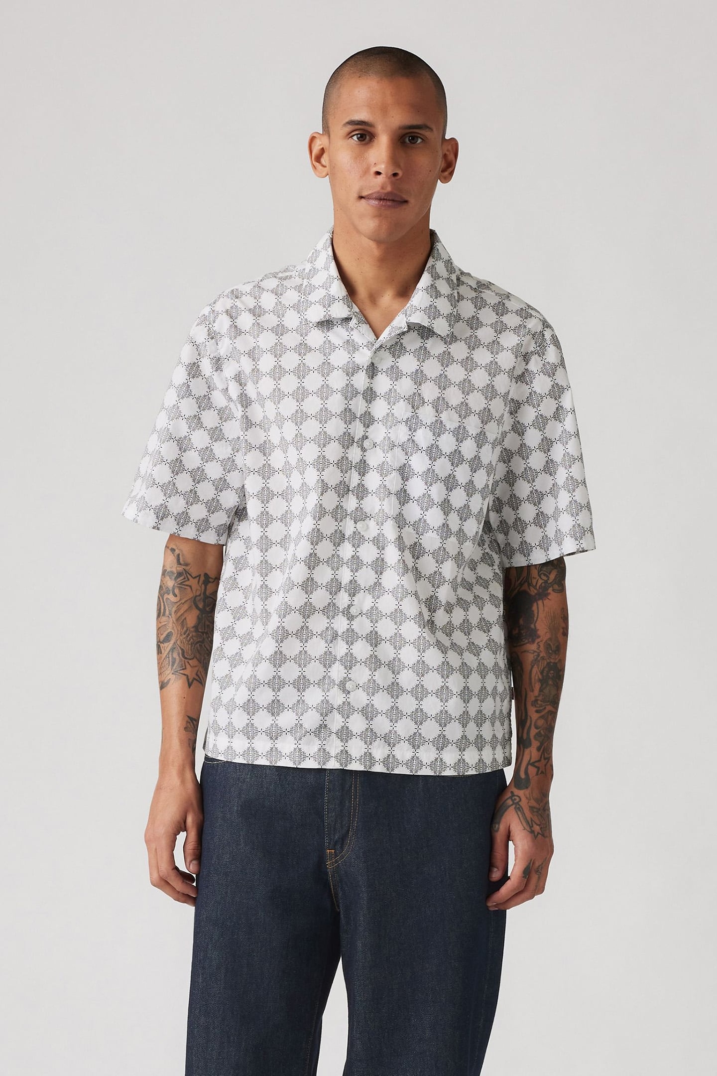 SS TOWNES BOXY SHIRT REFLECT GEO PHANTOM 1