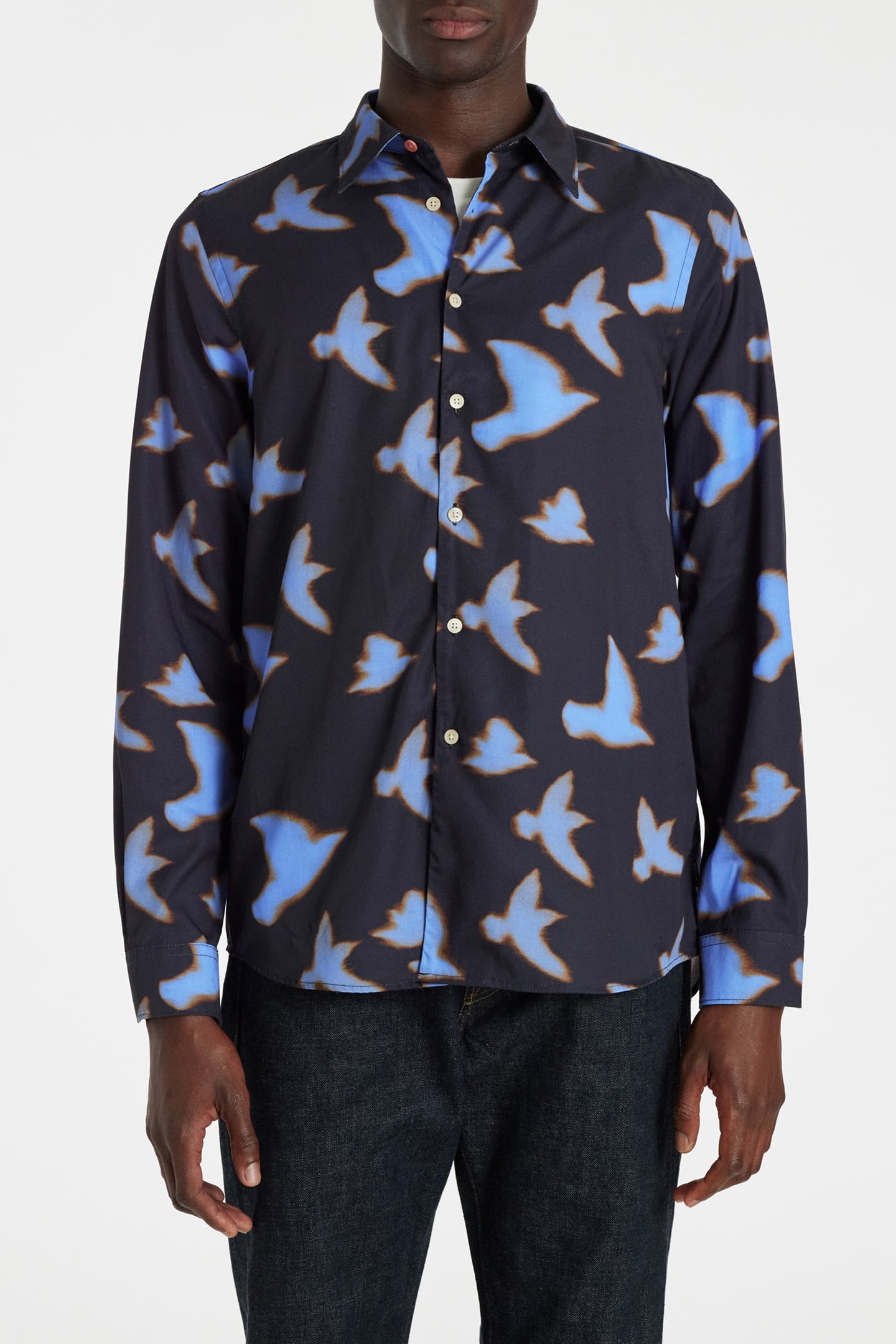 MENS LS REGULAR FIT SHIRT VERY DARK NAVY 1