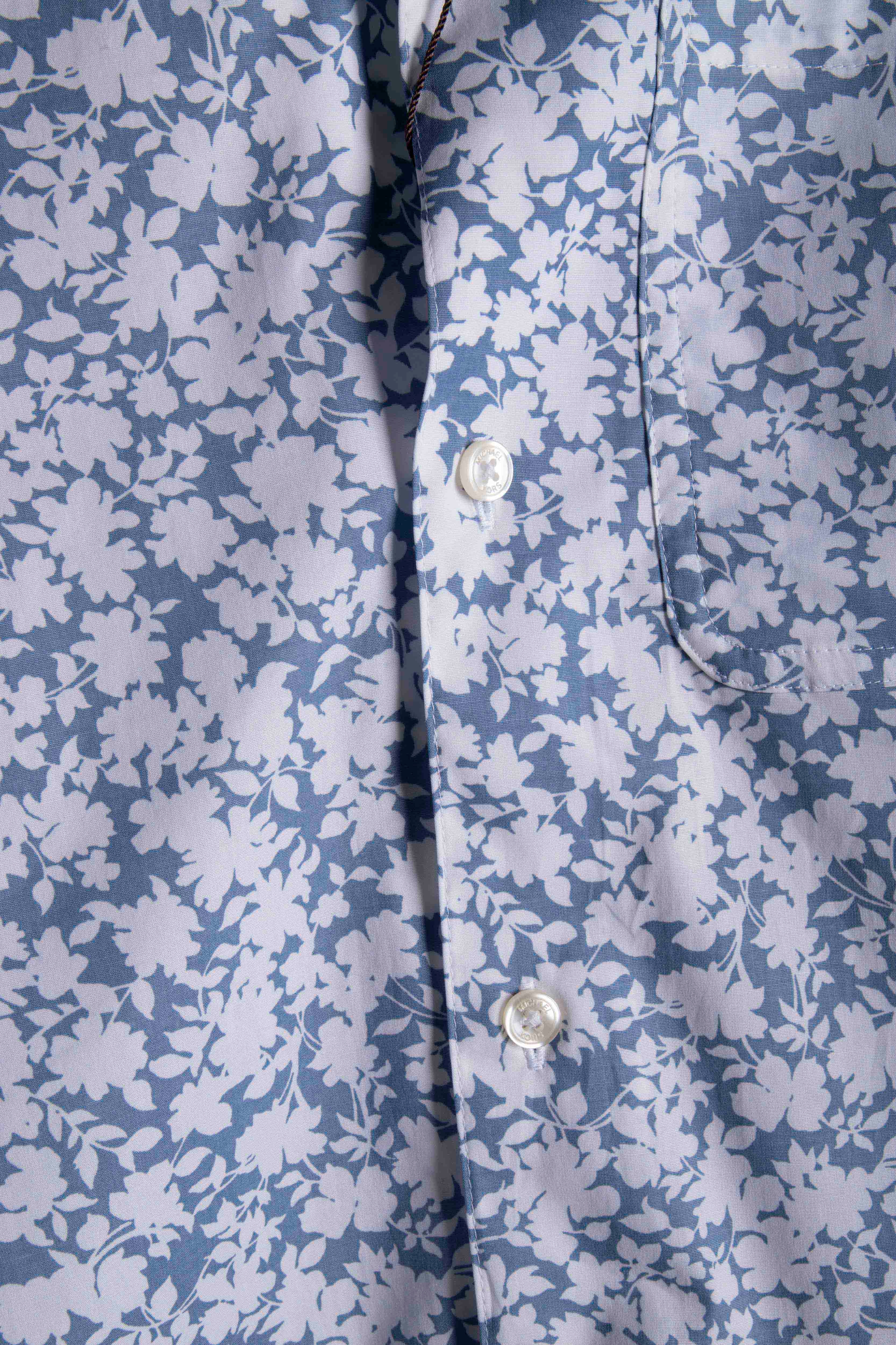 SHORT SLEEVE SHIRT IN BLUE FLORAL PRINT 4