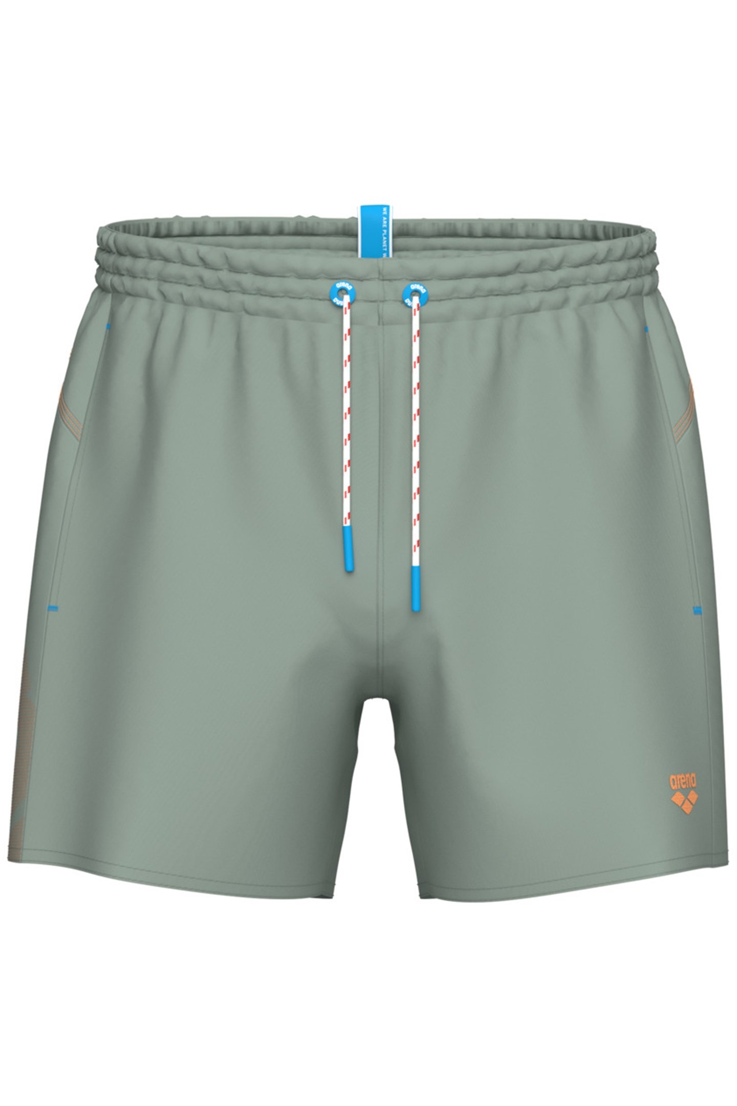 MEN'S ARENA PRO_FILE BEACH SHORT LOGO JADE-SALMON PINK 4