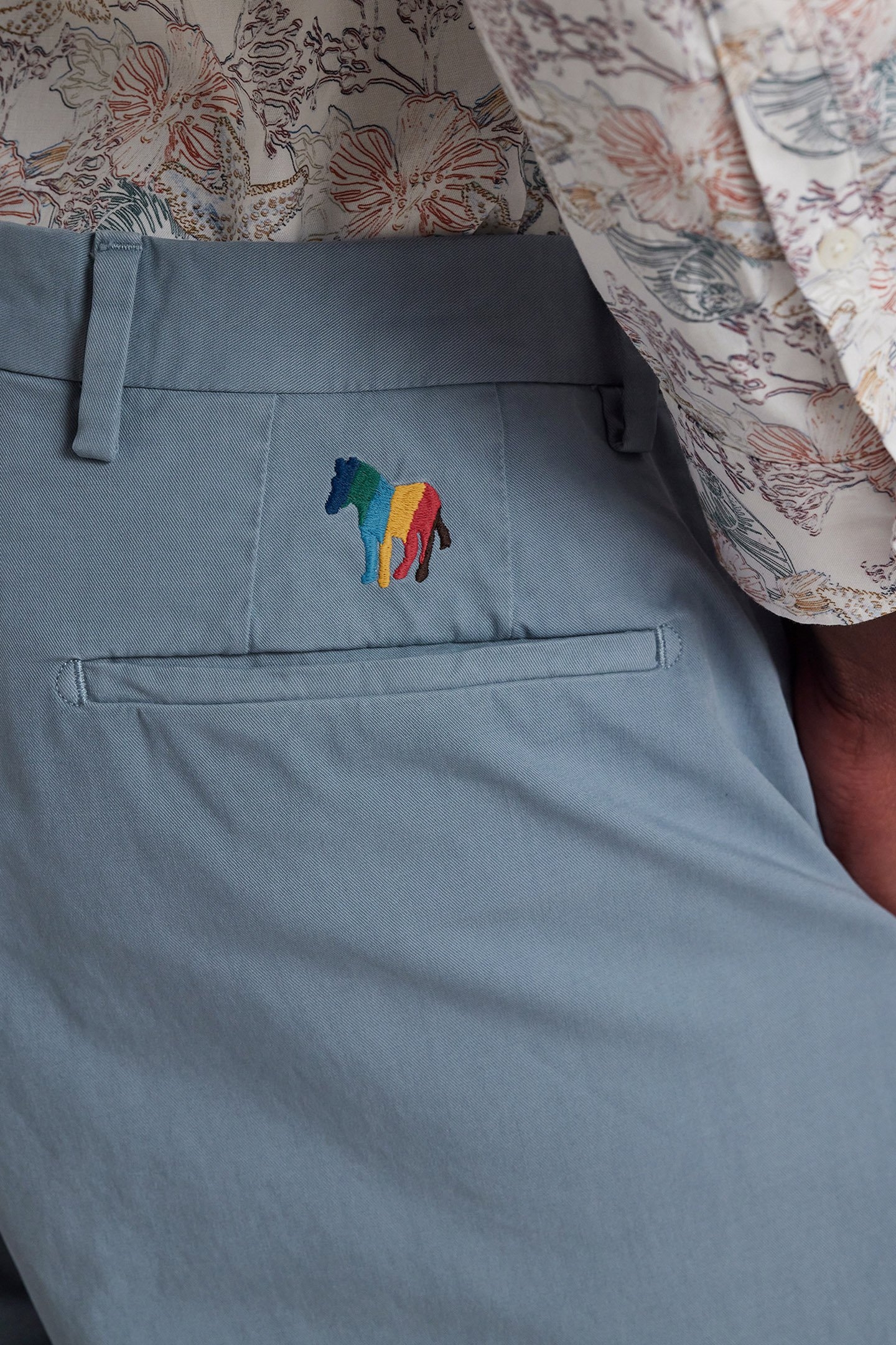 MENS MID FIT CLEAN CHINO GREYISH BLUE 5