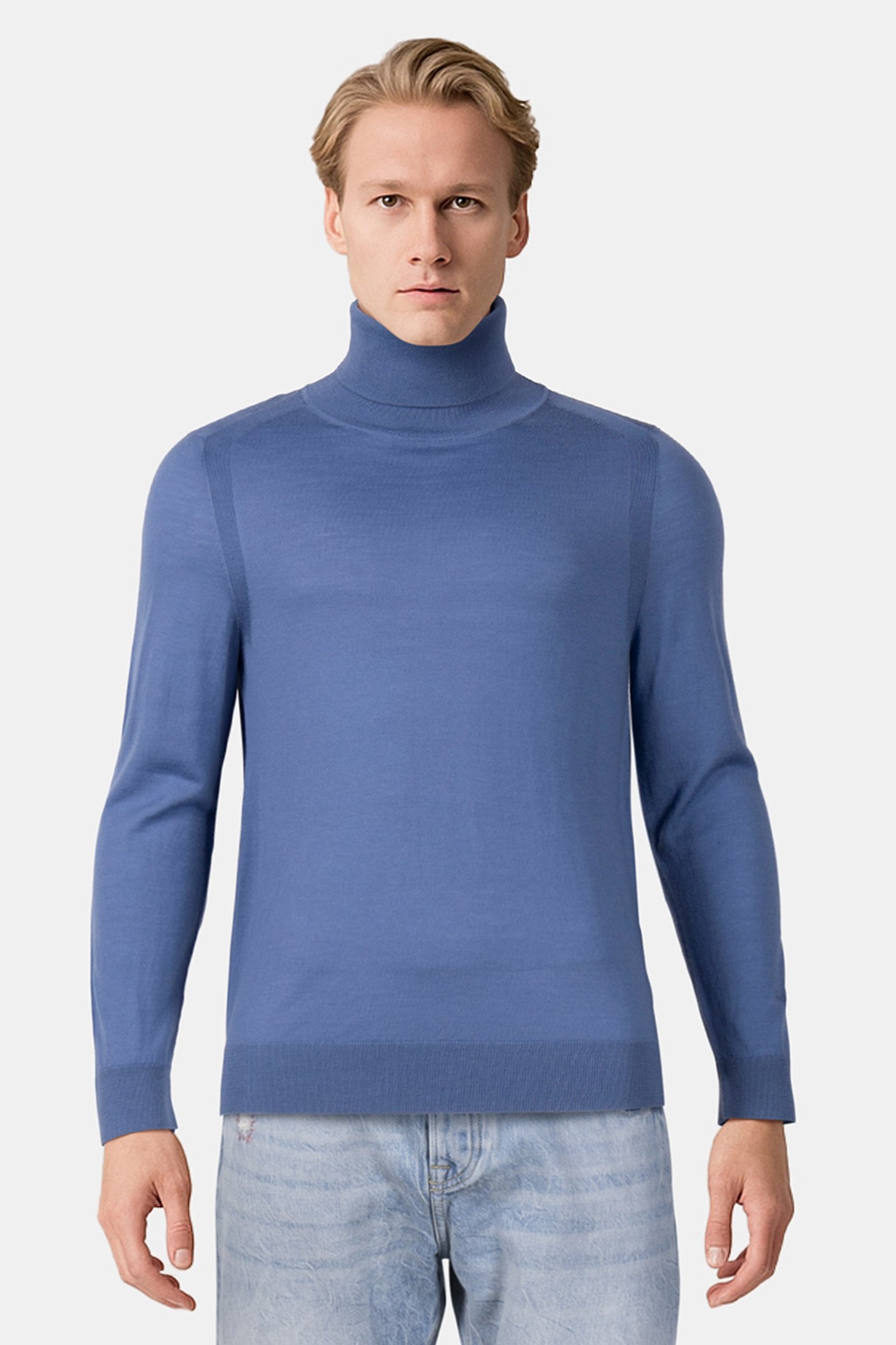 MENS SWEATER ROLL NECK GREYISH BLUE 1