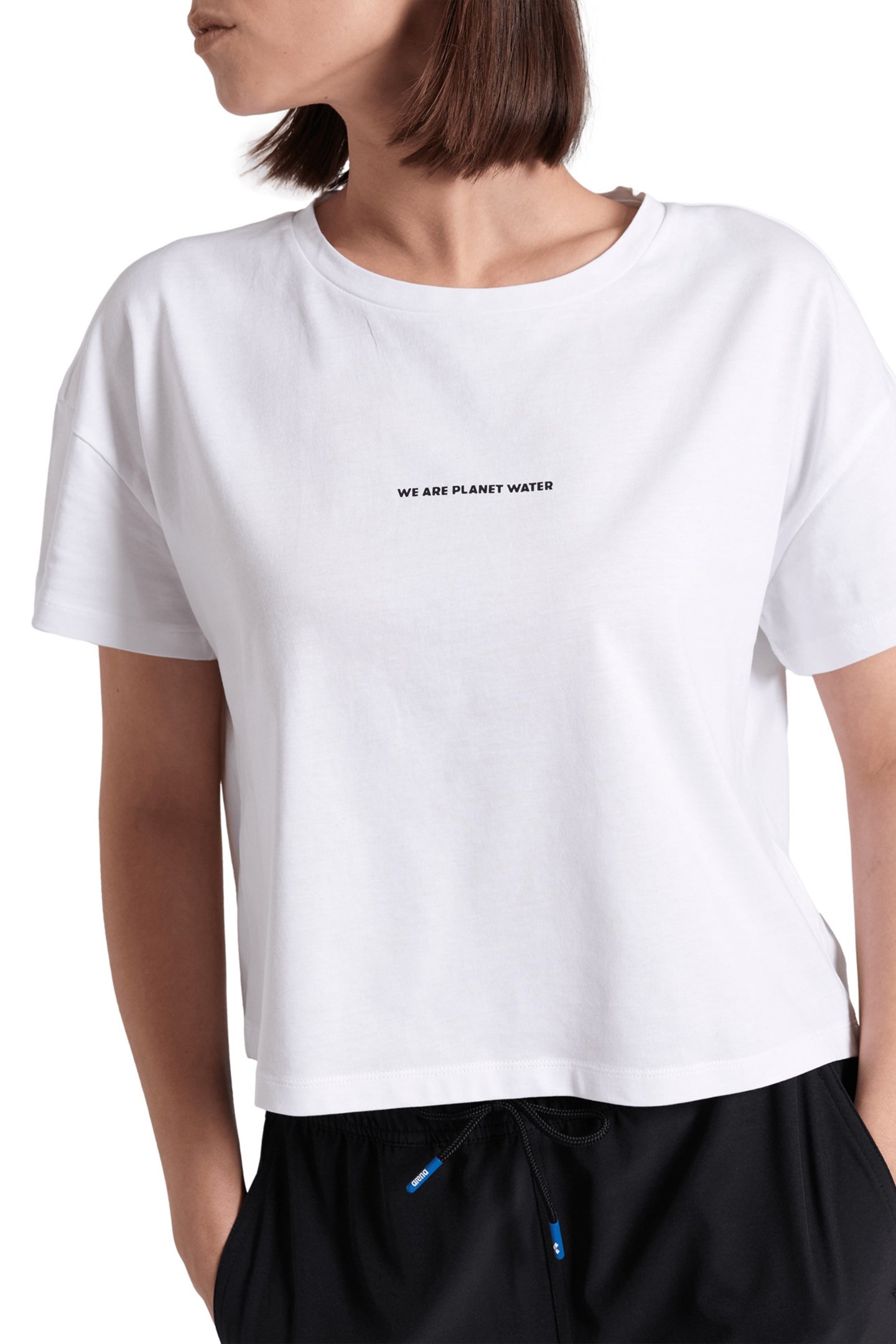 WOMEN'S ARENA CROP TEE PRINTED WHITE 4