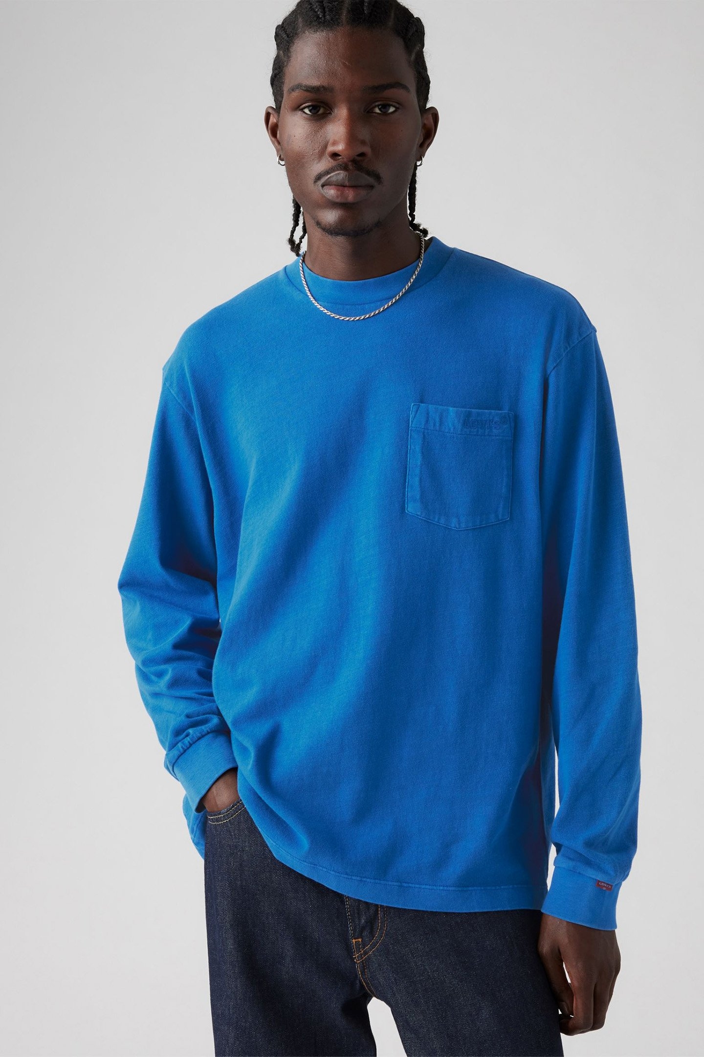 LS AUTHENTIC PKT TEE GARMENT DYE LAPIS BLUE 4