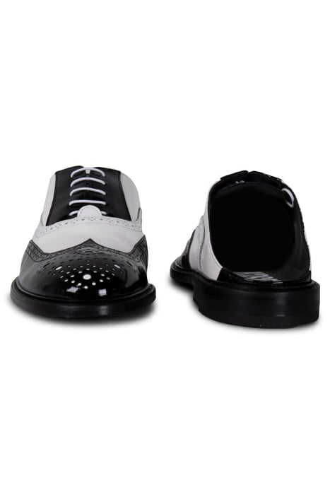 MOSCHINO BROGUE OPEN OXFORD SHOES BLACK 2