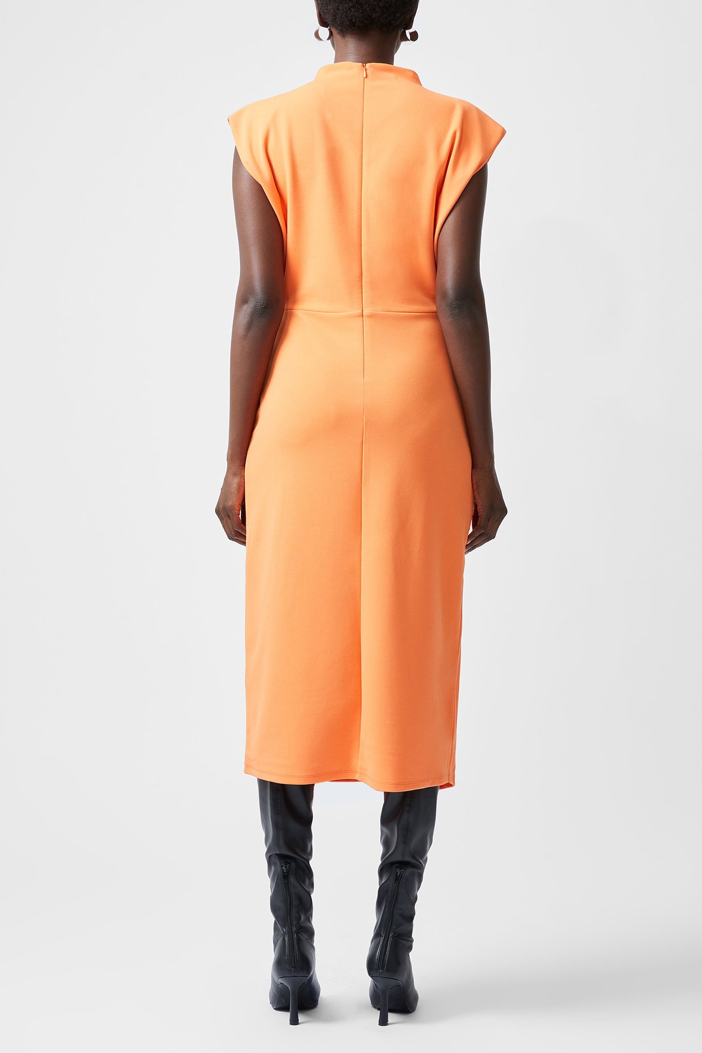 ZION TEXTURED JERSEY DRESS CORAL ROSE 2