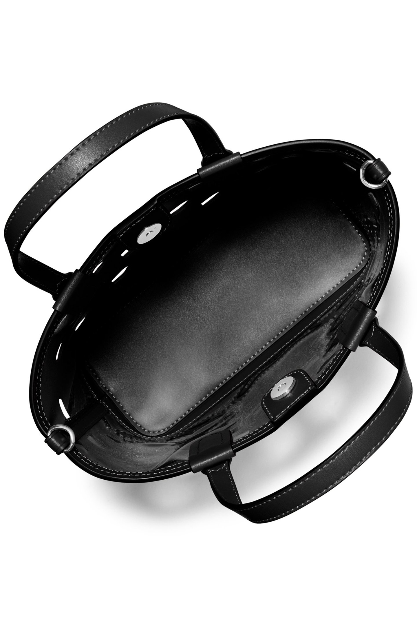 ELIZA EXTRA SMALL CUT OUT PRINT TOTE BAG IN BLACK 3