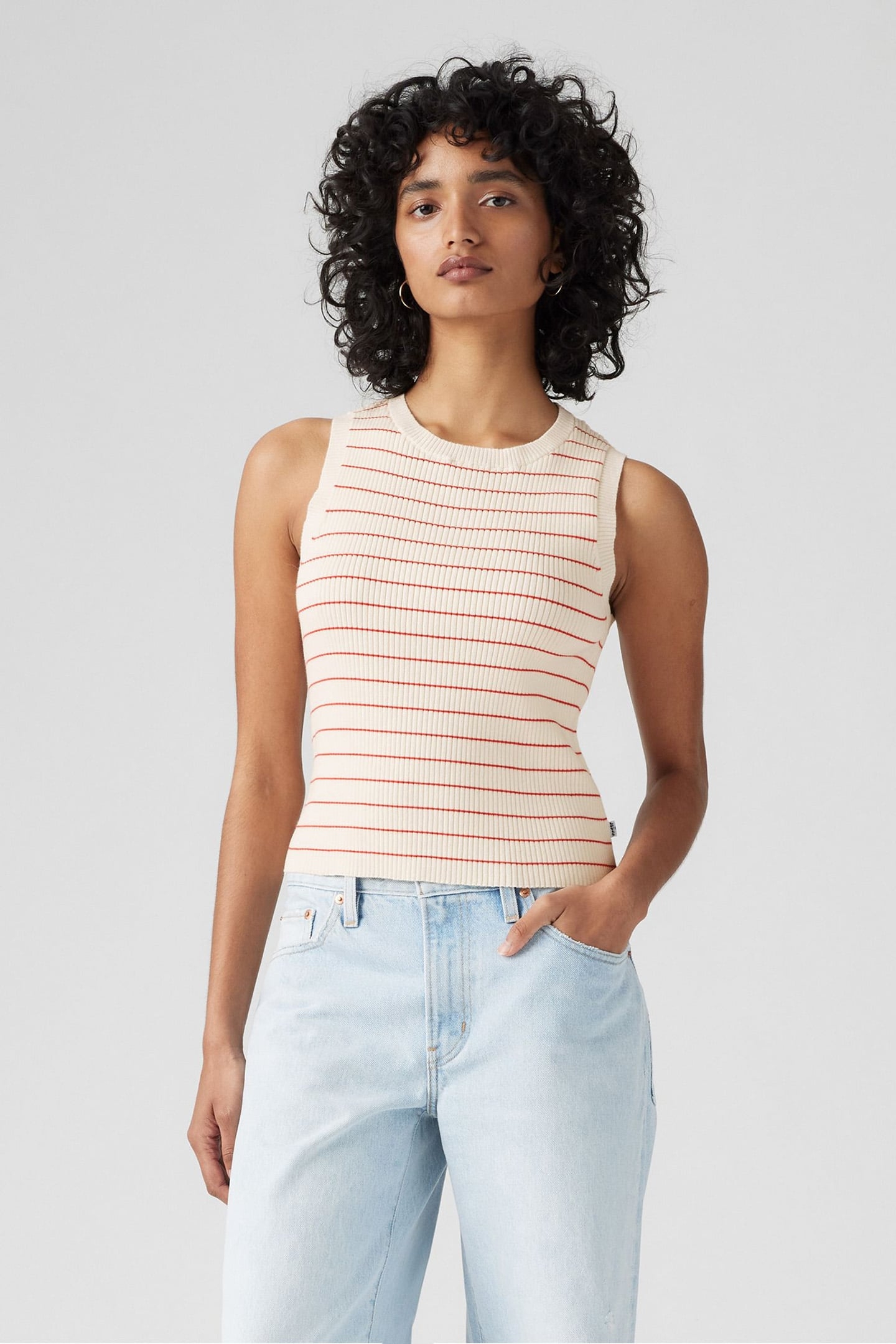 TULIP TANK JULES STRIPE EGRET 1