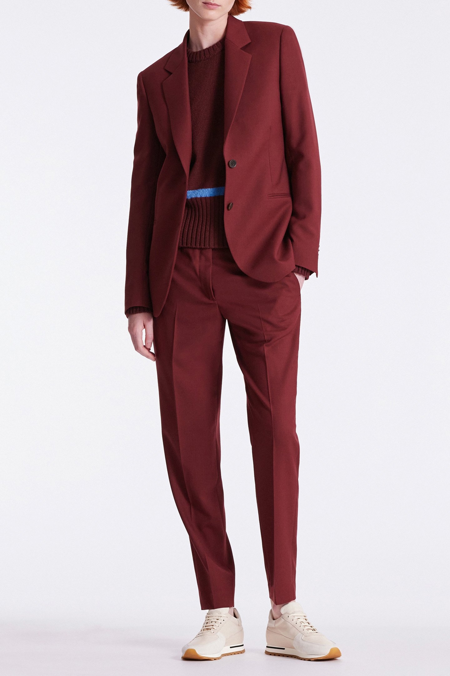 WOMENS TROUSERS DARK RED ALT 3