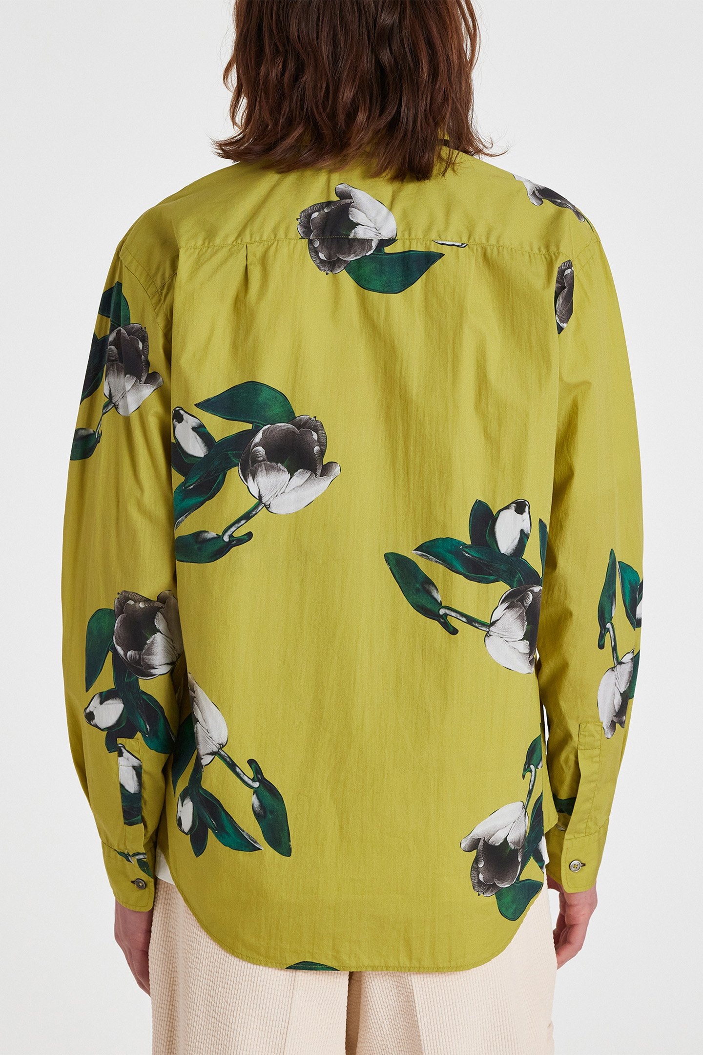 MENS REGULAR FIT SHIRT WITH EMBROIDERY GOLDEN YELLOW 2