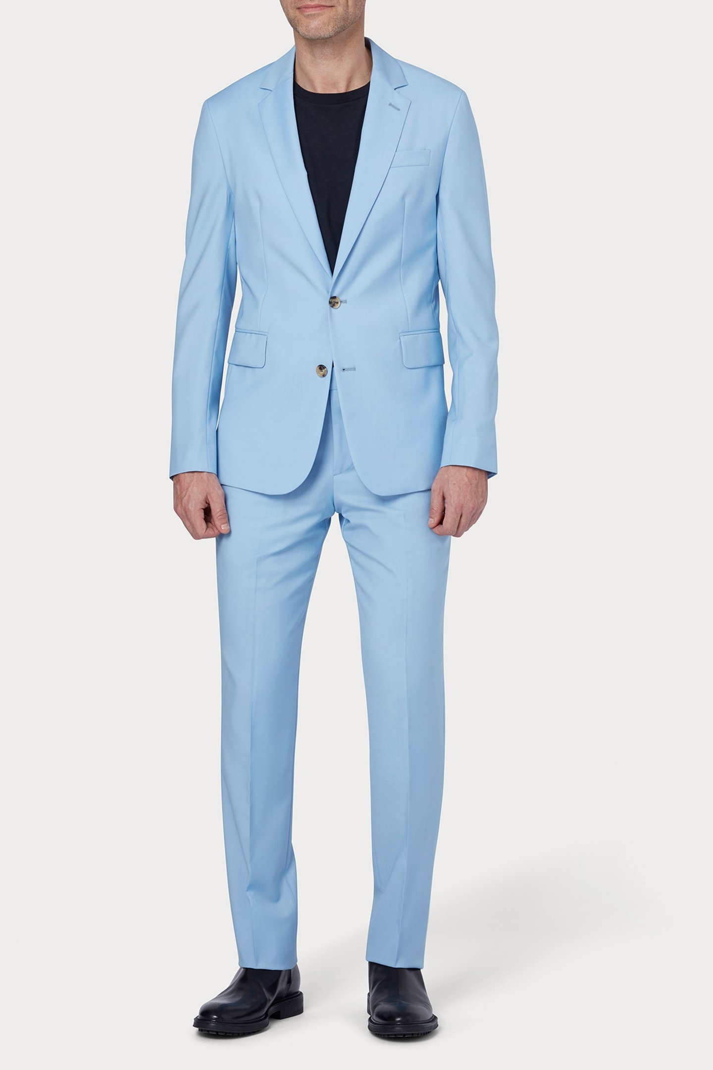 GENTS 2 BUTTON SUIT TURQUOISE 1
