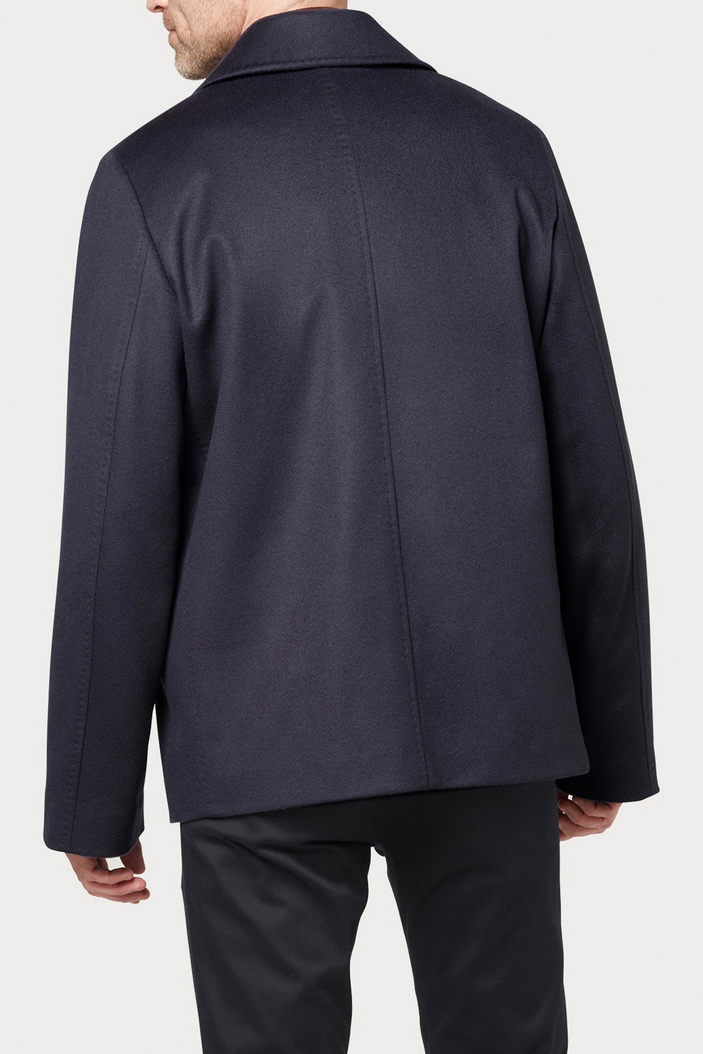 GENTS DB OVERCOAT PETROL BLUE 2