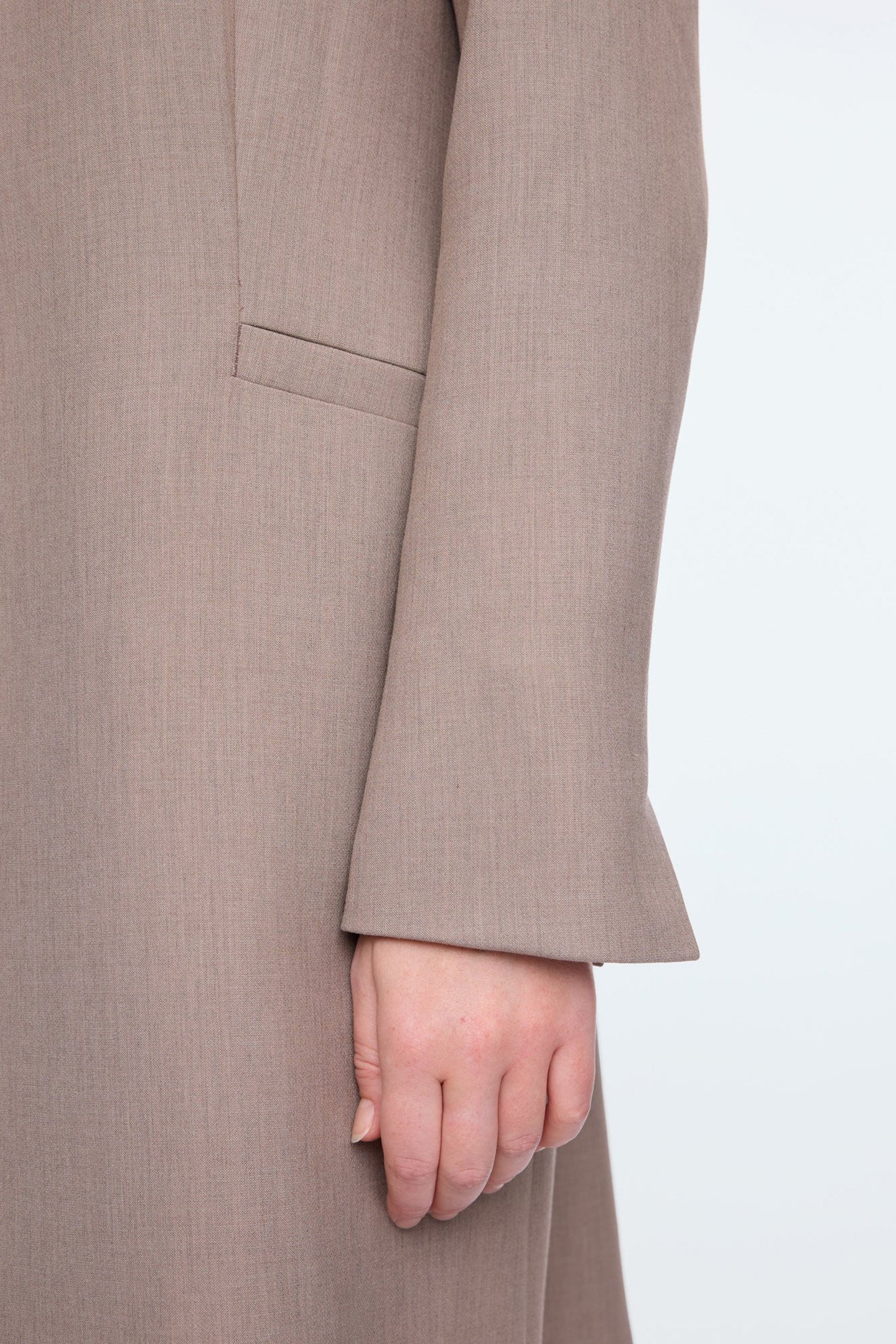 COLBERT LONG VISCOSE MIX BLAZER TAUPE MELANGE 5