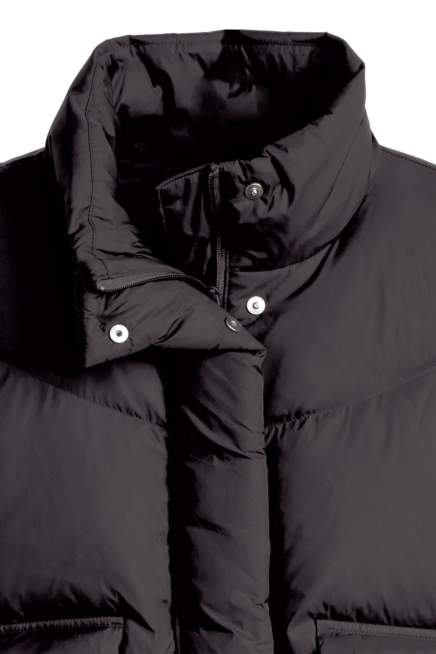 WESTERN BUBBLE PUFFER VEST IN CAVIAR 6