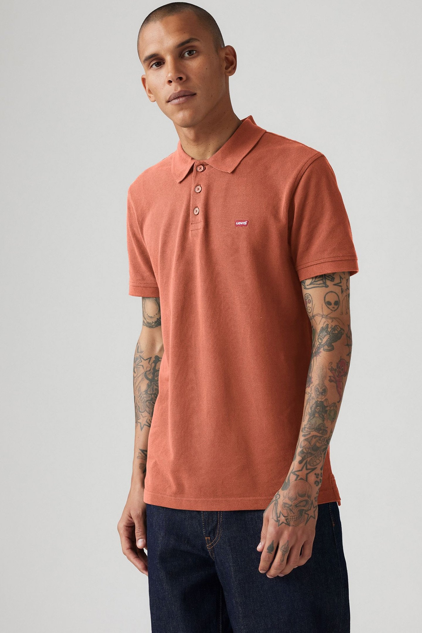 LEVIS HM POLO ETRUSCAN RED PIQUE 4