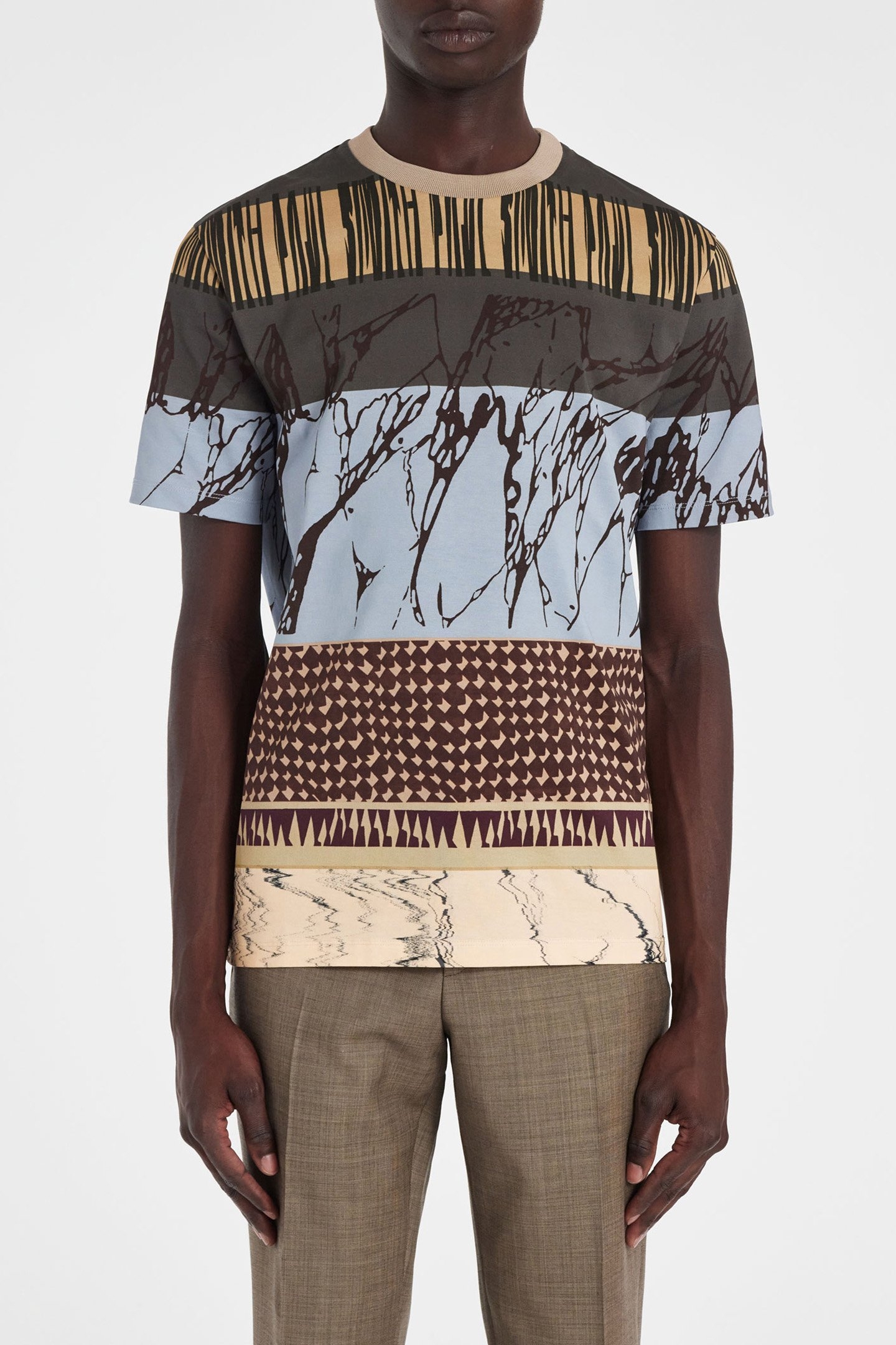 PRINTED TSHIRT LT GREYISH GREEN 1