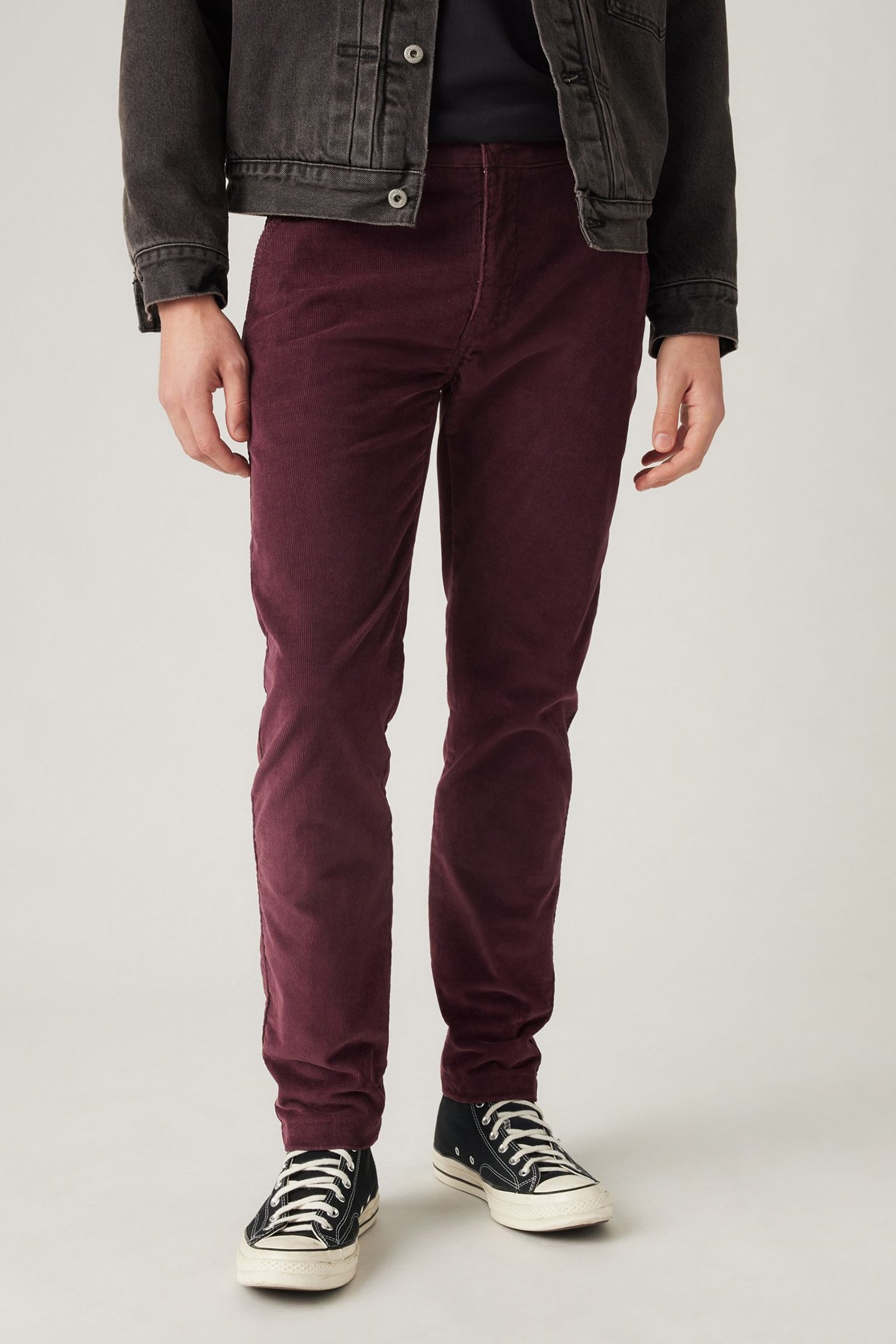 XX CHINO SLIM II DEEP BURGUNDY S 14W CORD 1