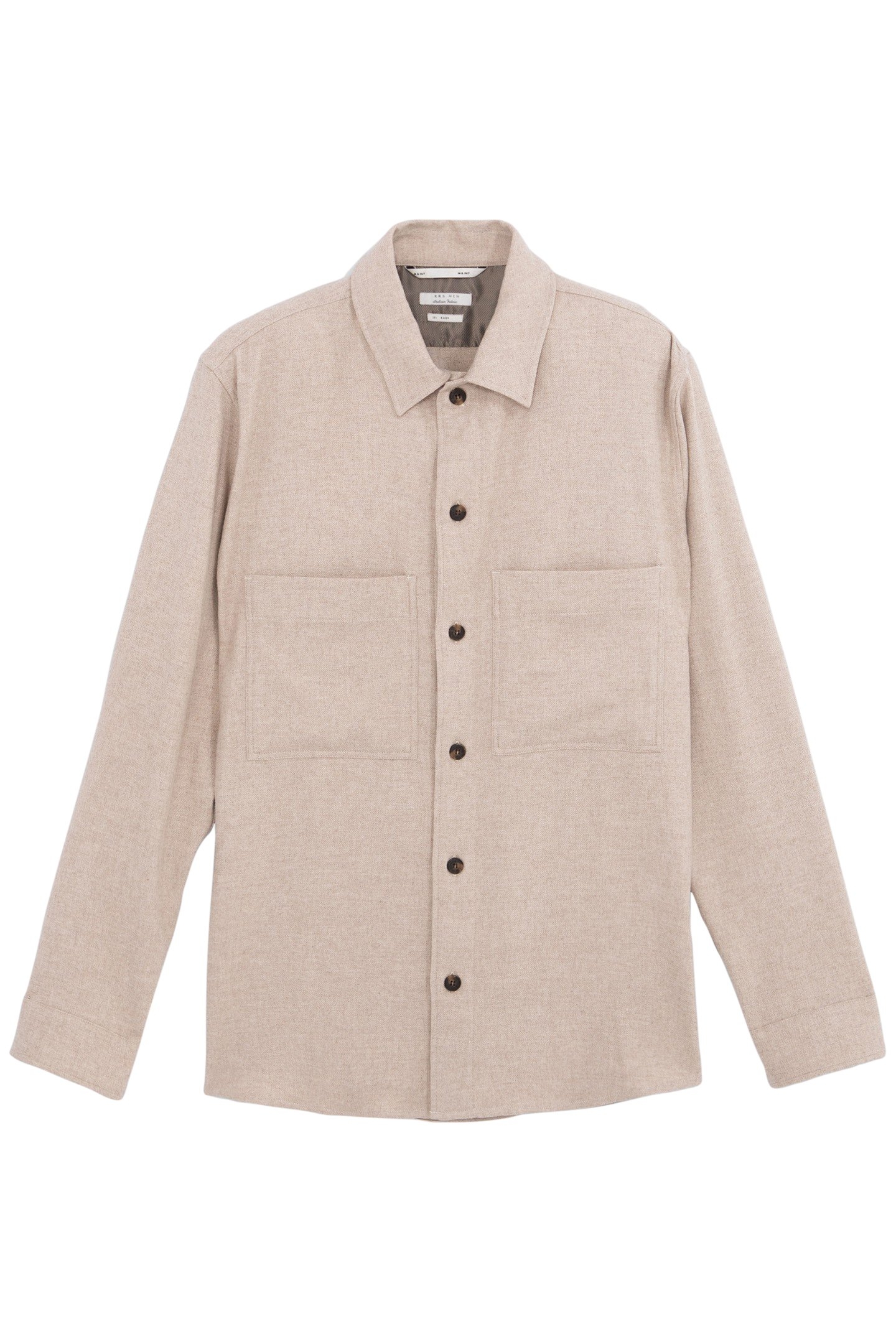 REGULAR NATURAL FLANNEL OVERSHIRT 4