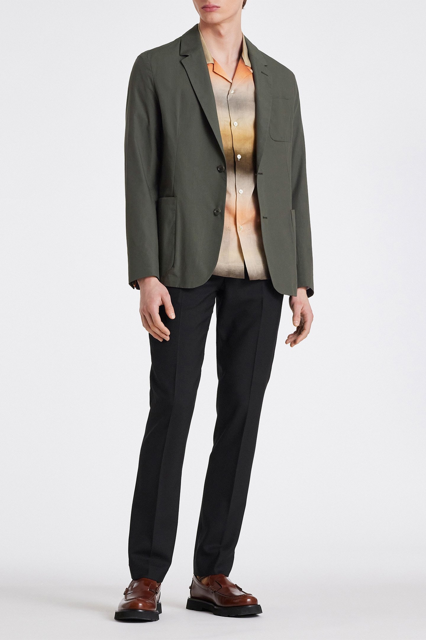 MENS 2BTN SB JACKET MILITARY GREEN 3