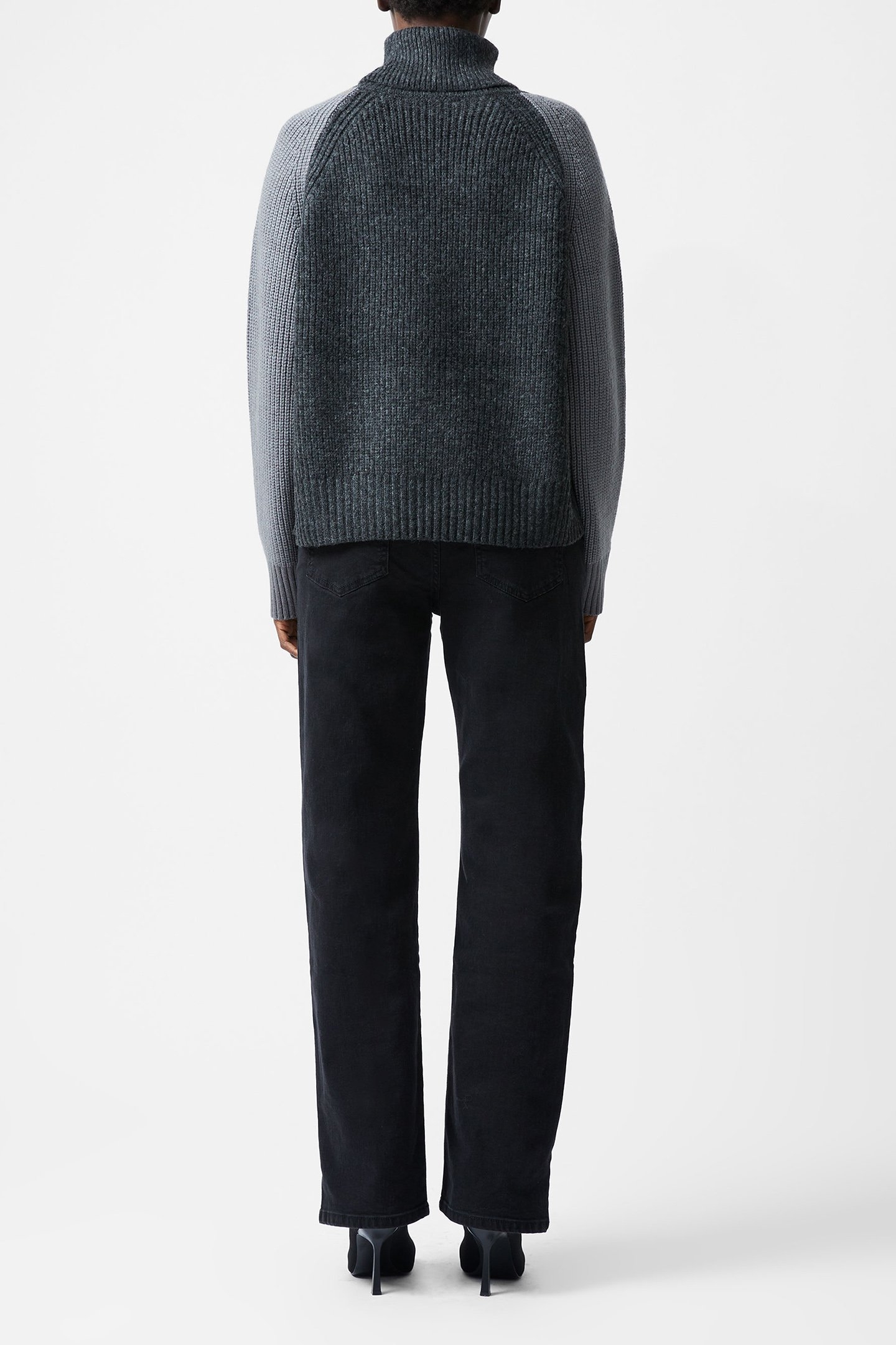 KESSY HIGH NECK JUMPER CHARCOAL/WARM GRAPHI 2