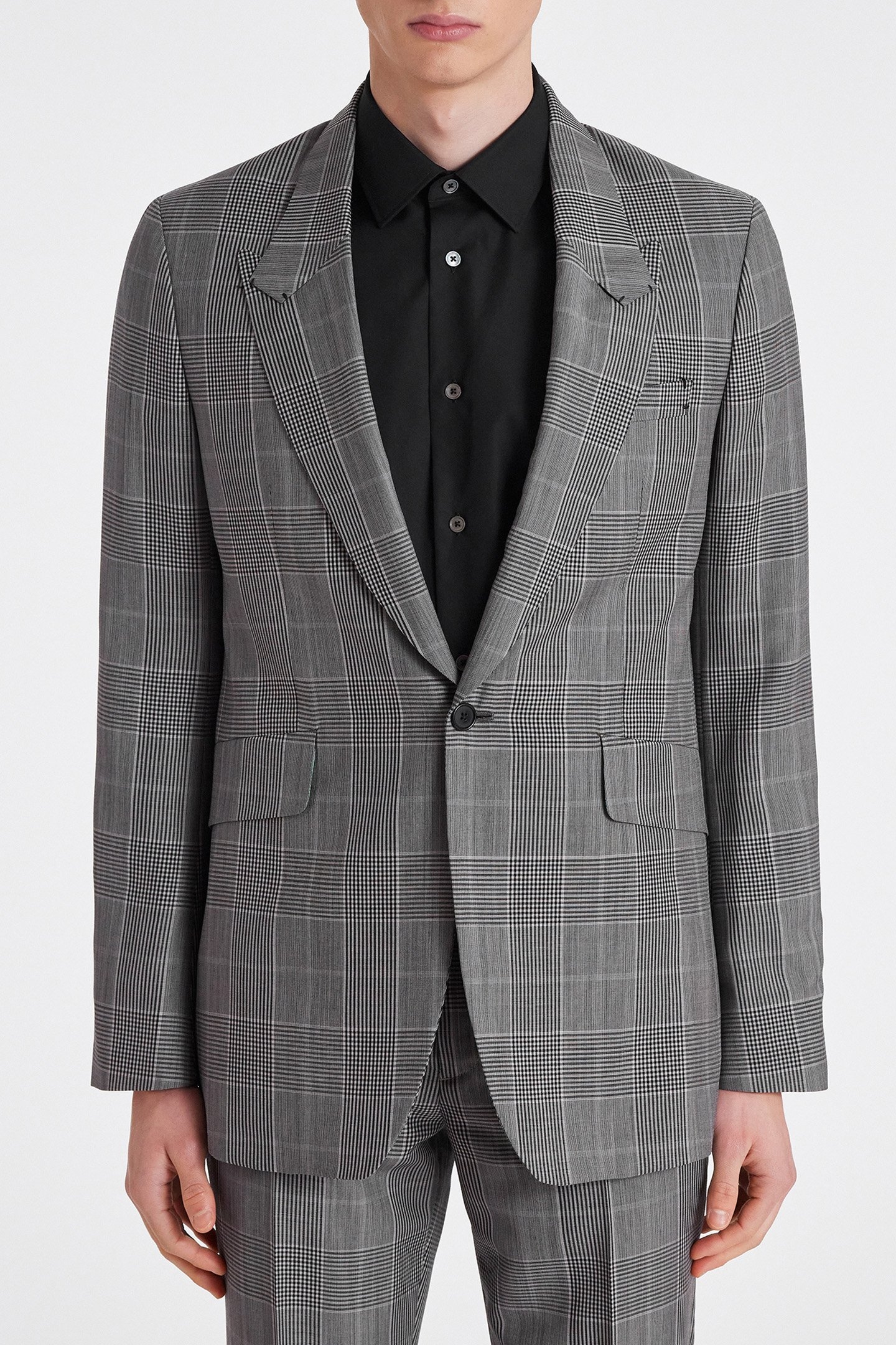 MENS 1 BUTTON JACKET GREY 1