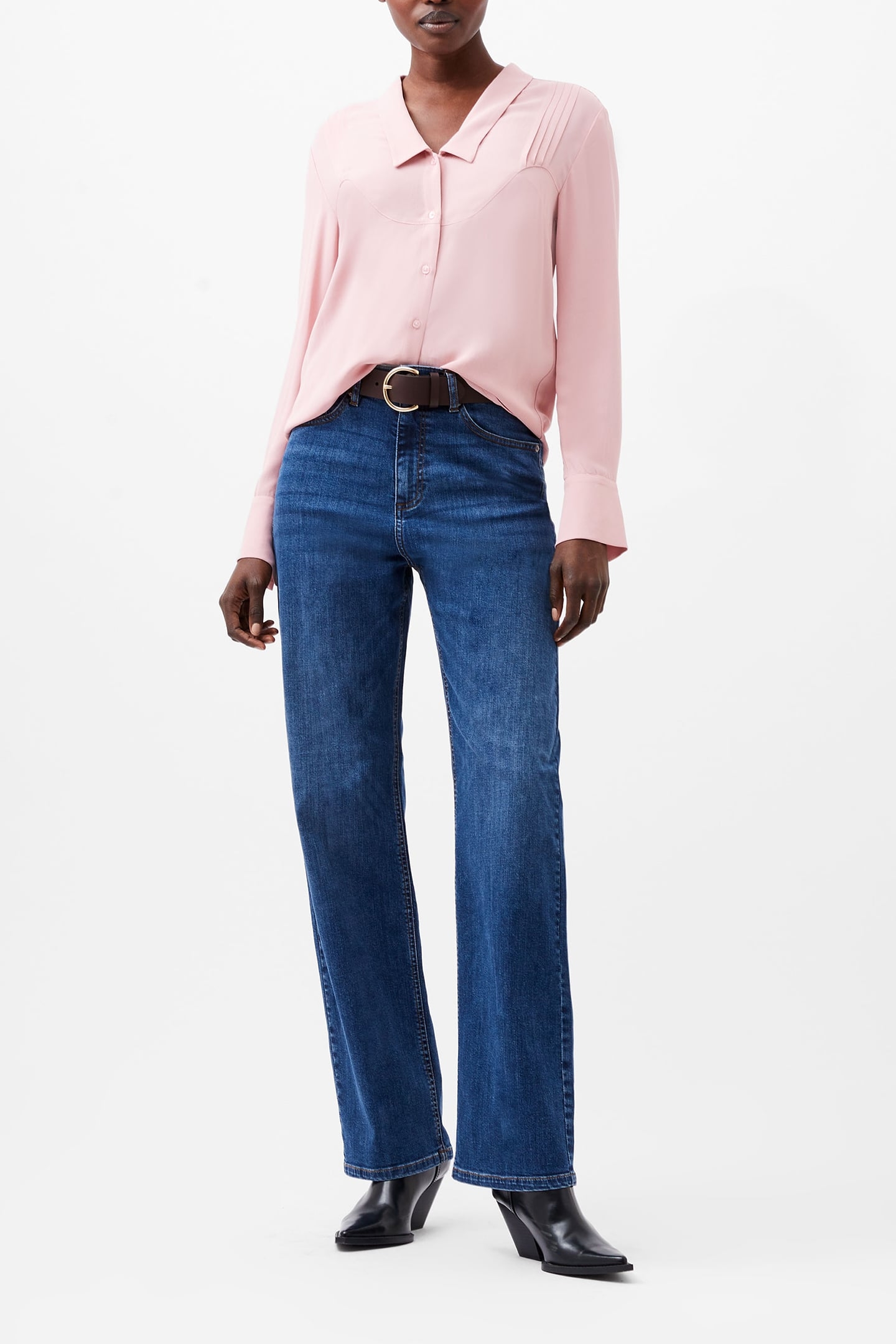 CECILE CREPE PIN TUCKS TOP SWEET PINK 2