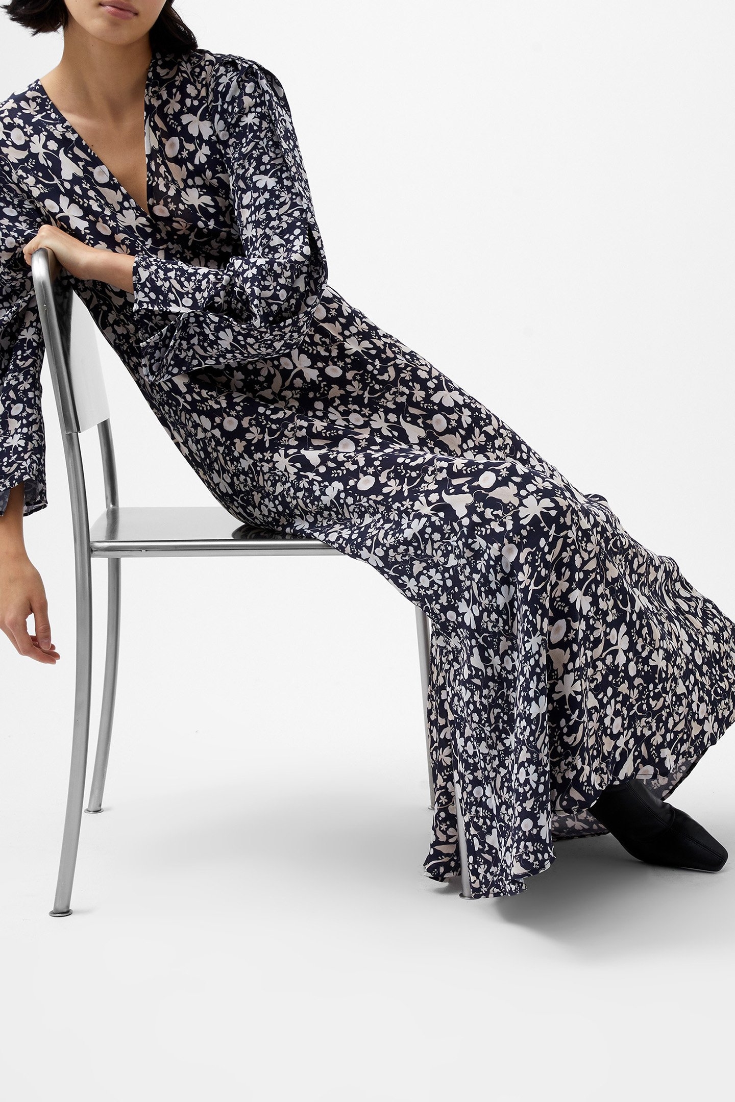 JEANNIE CHIARA DRAPE MIDI DRES UTILITY BU MULTI 1