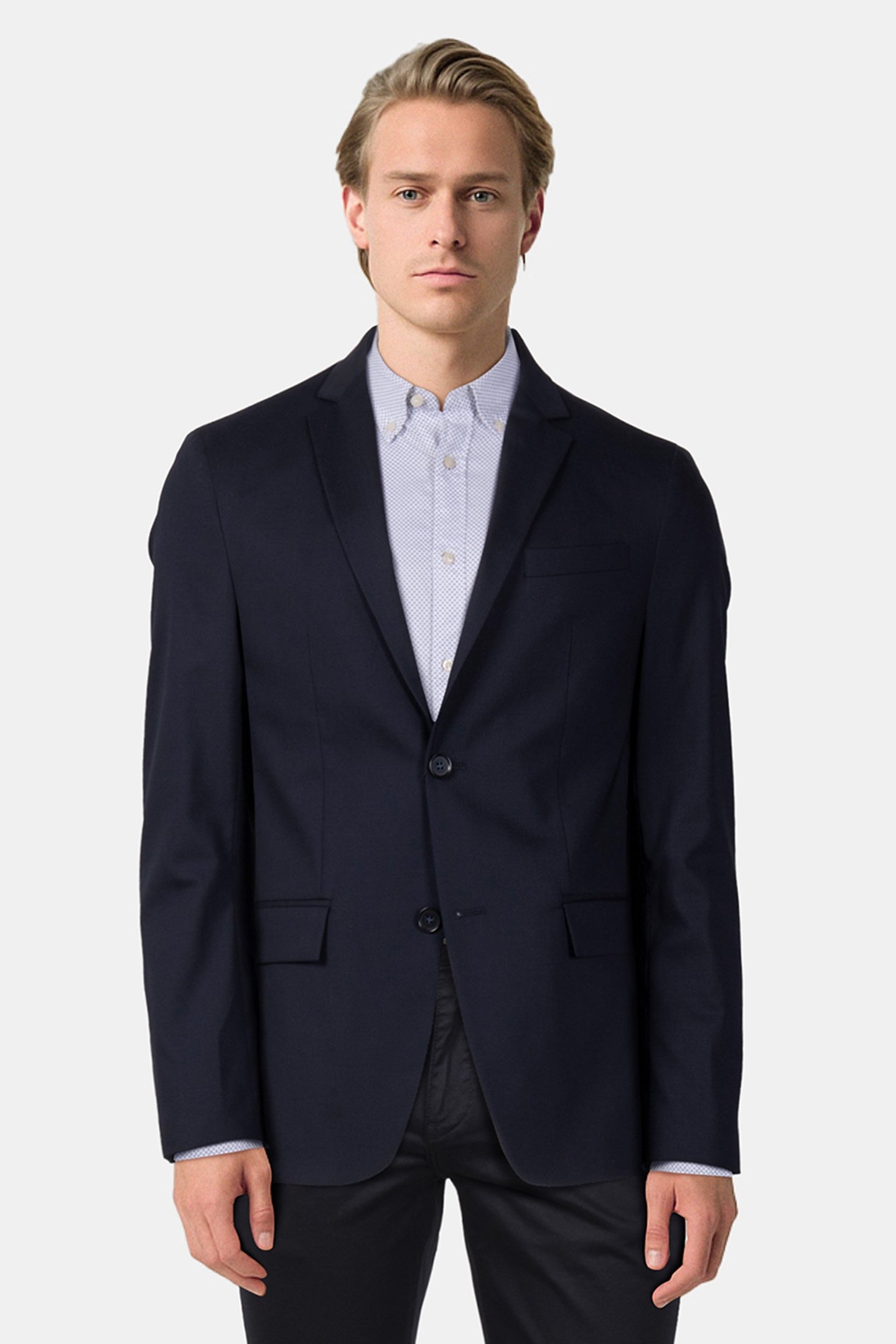 STRETCH WOOL REGULAR MIDNIGHT NAVY 1