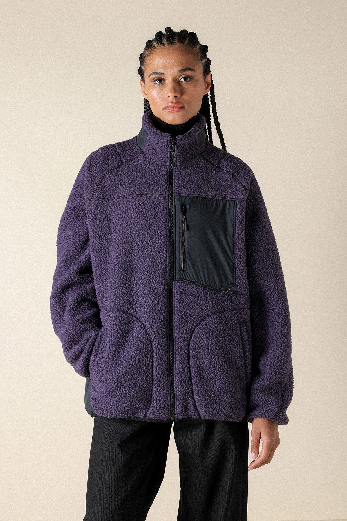 UNISEX SL POLARTEC THERMAL REV.JACKET MIDNIGHT PLUM 1