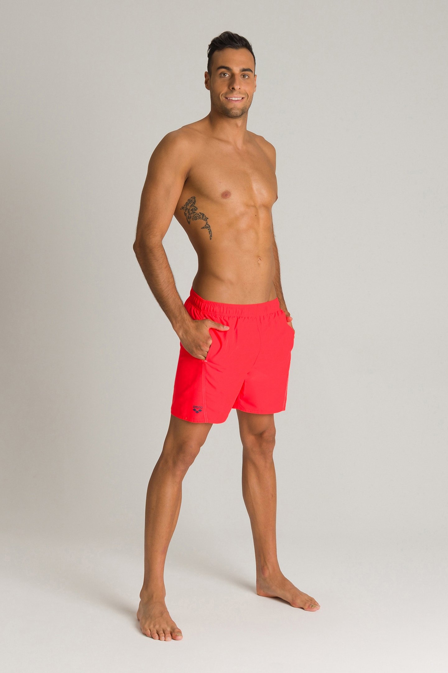 FUNDAMENTALS ARENA LOGO BOXER FLUO RED-SHARK-WHITE 3