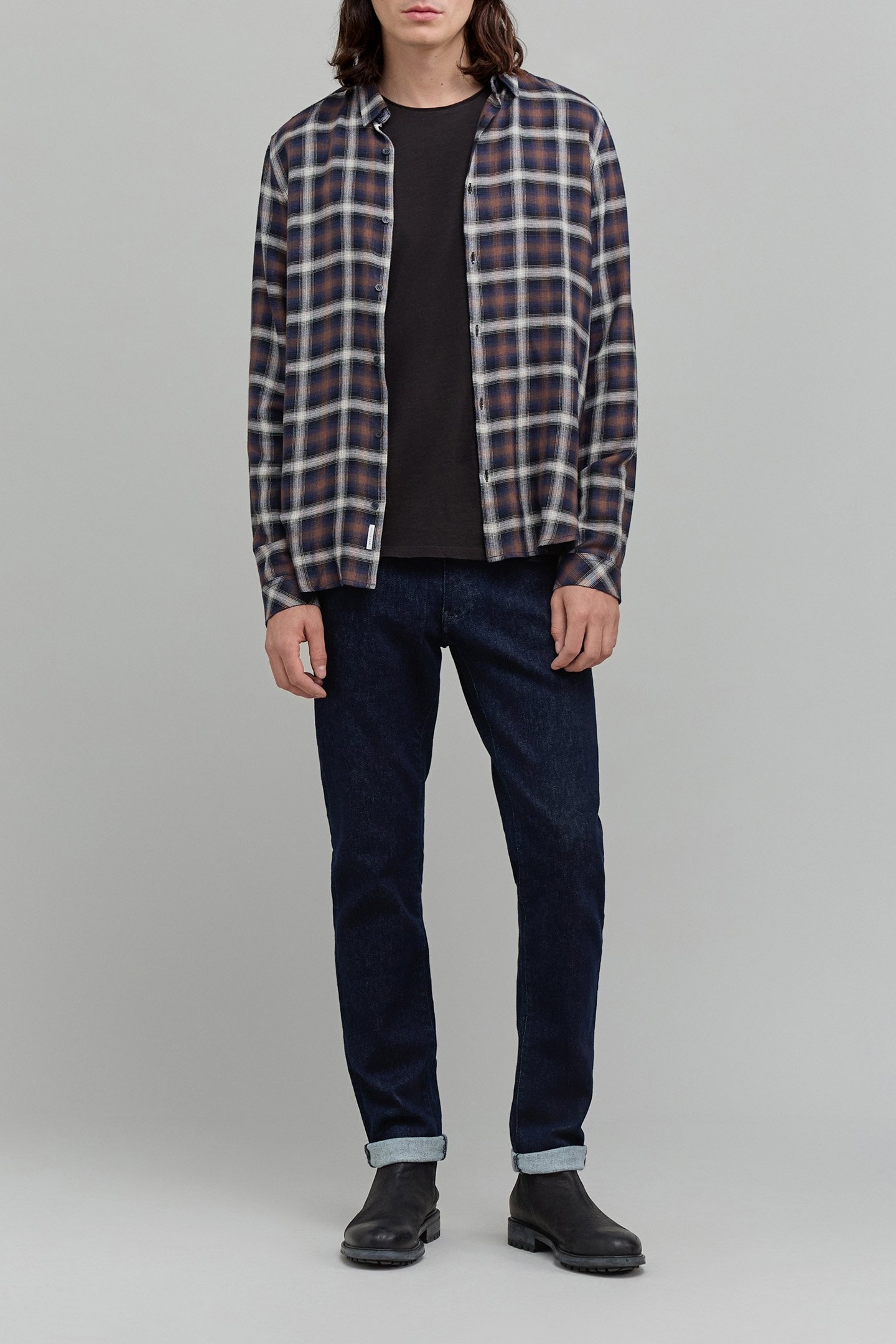 L'ESSENTIEL BROWN ORGANIC COTTON ROUND-NECK T-SHIRT 5