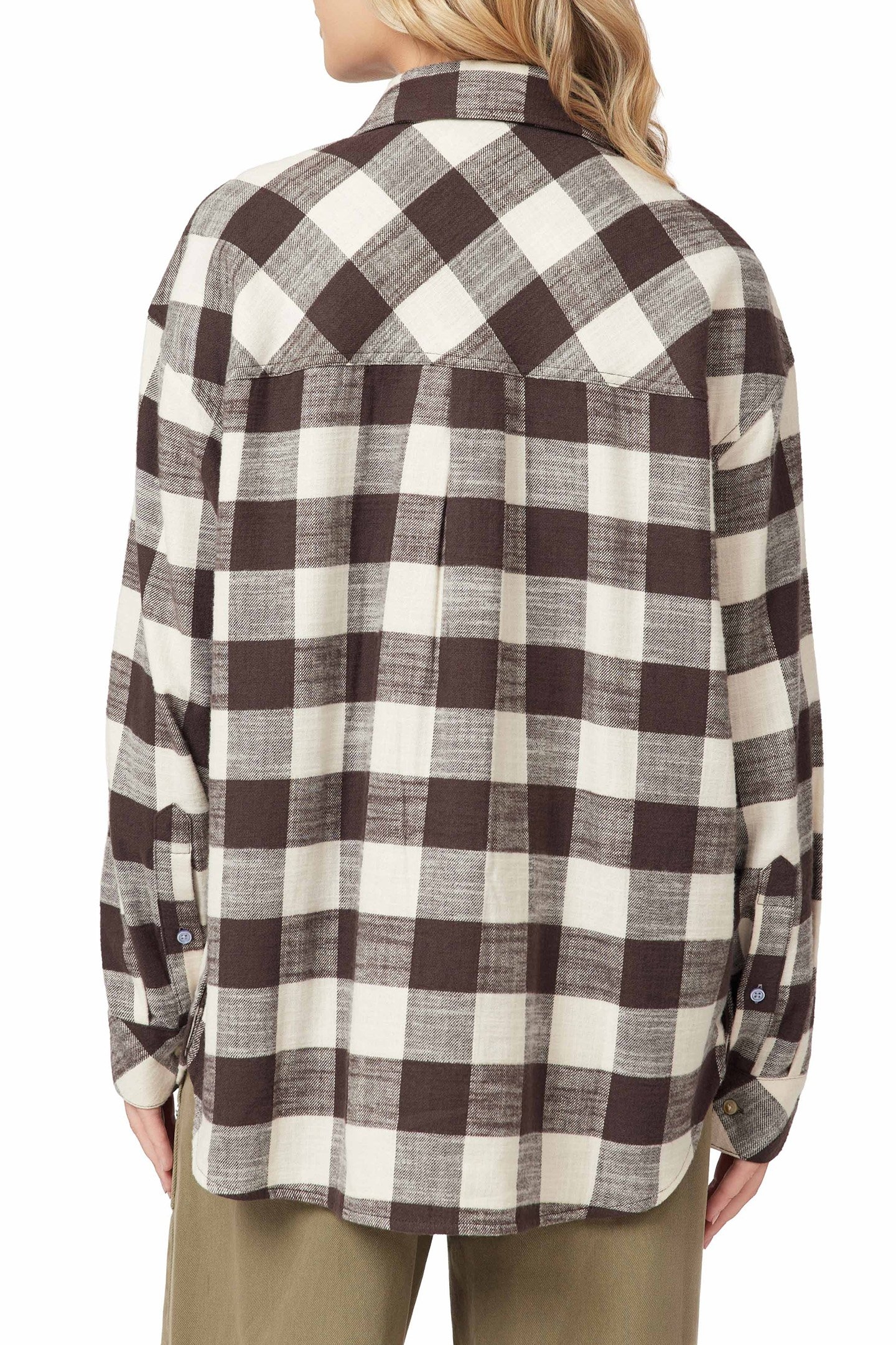 OVERSIZED SHIRT SEAL BROWN/BUFFALO CHECK 2