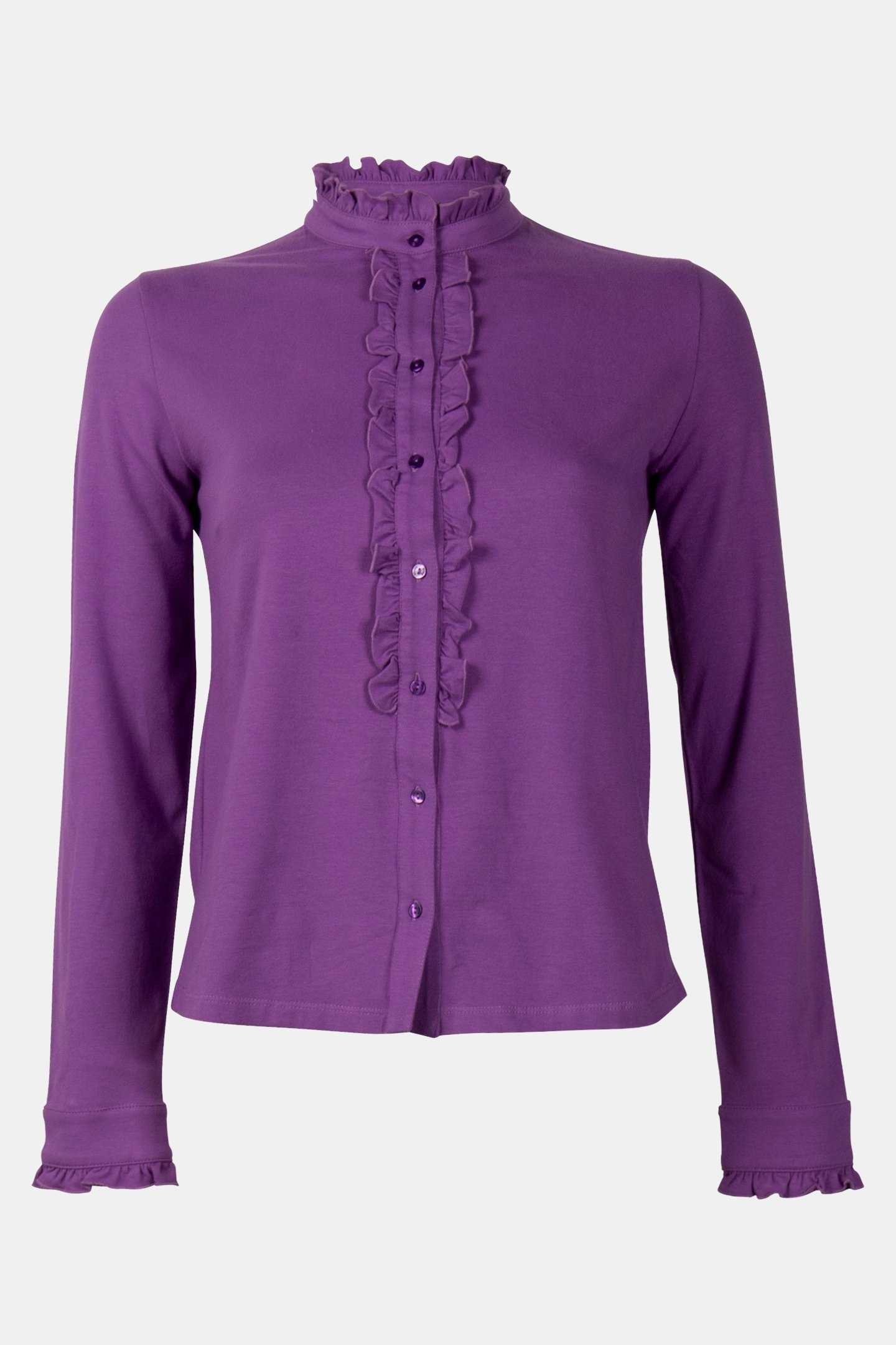 MOCK NECK SHIRT LS + FRILLS 3