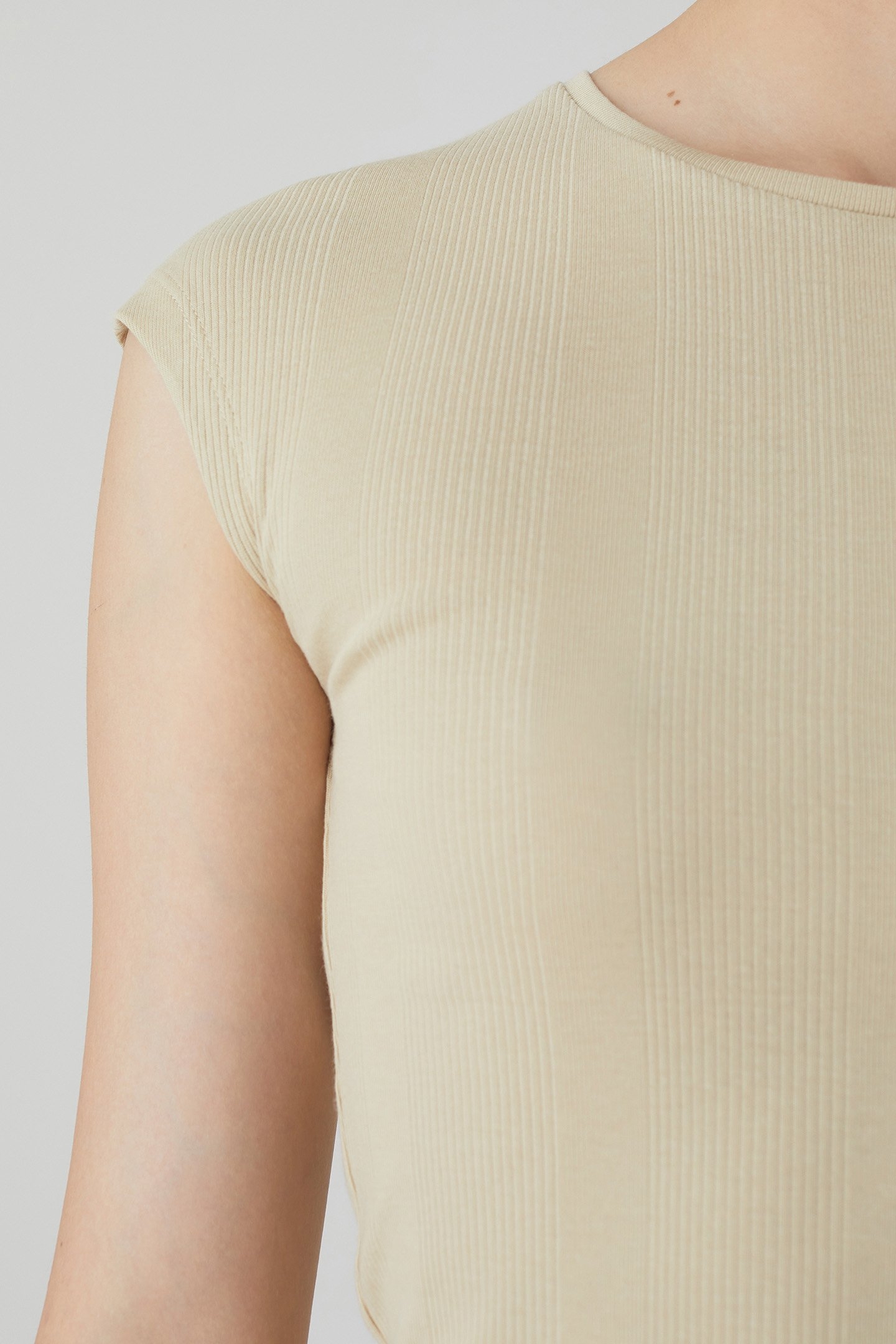 CAP SLEEVE TOP T-SHIRTS DESERT BEIGE 5