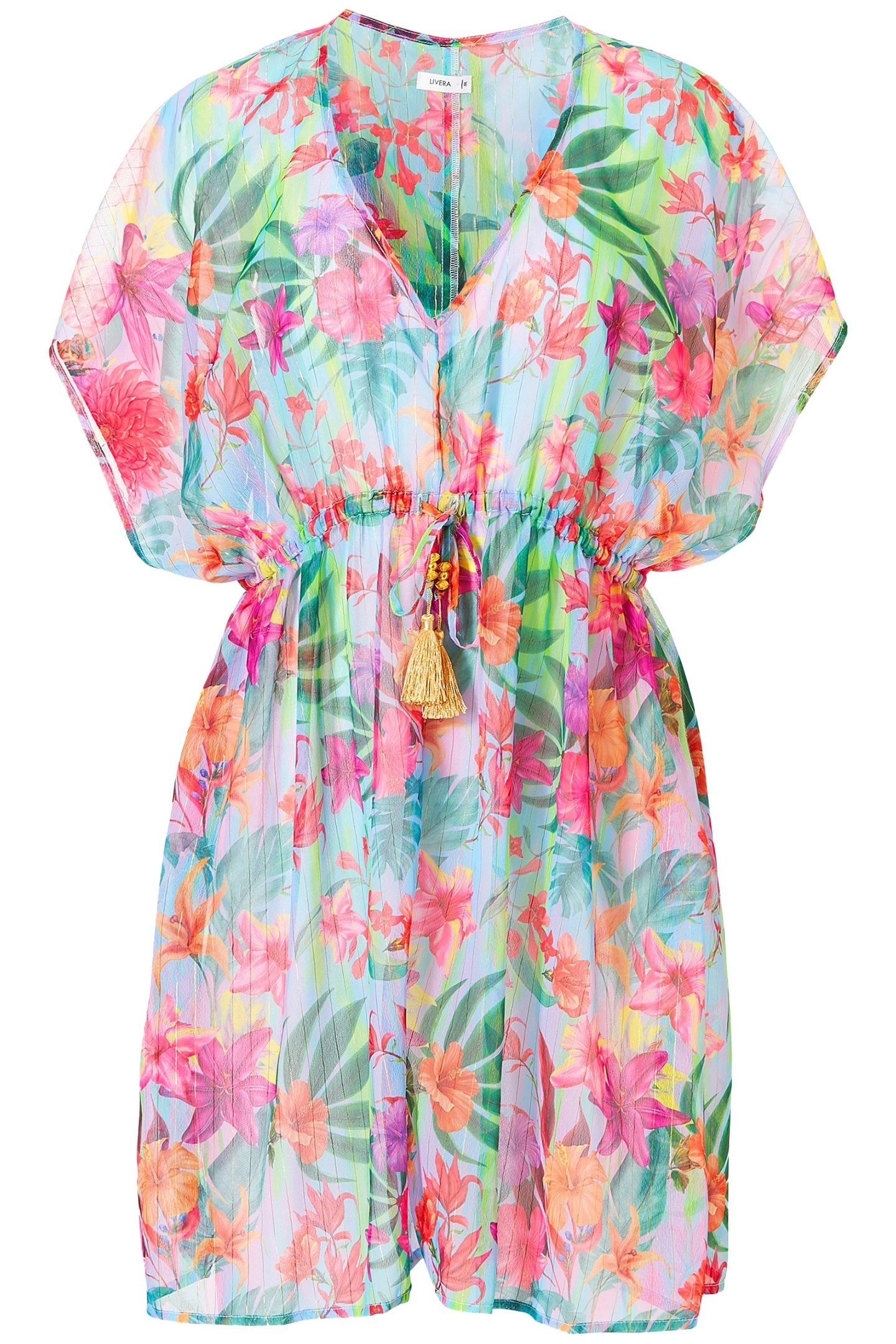 BW 1P TUNIC/CAFTAN KELLY BARBADOS PASSI GRAPHIC FLOWER 1