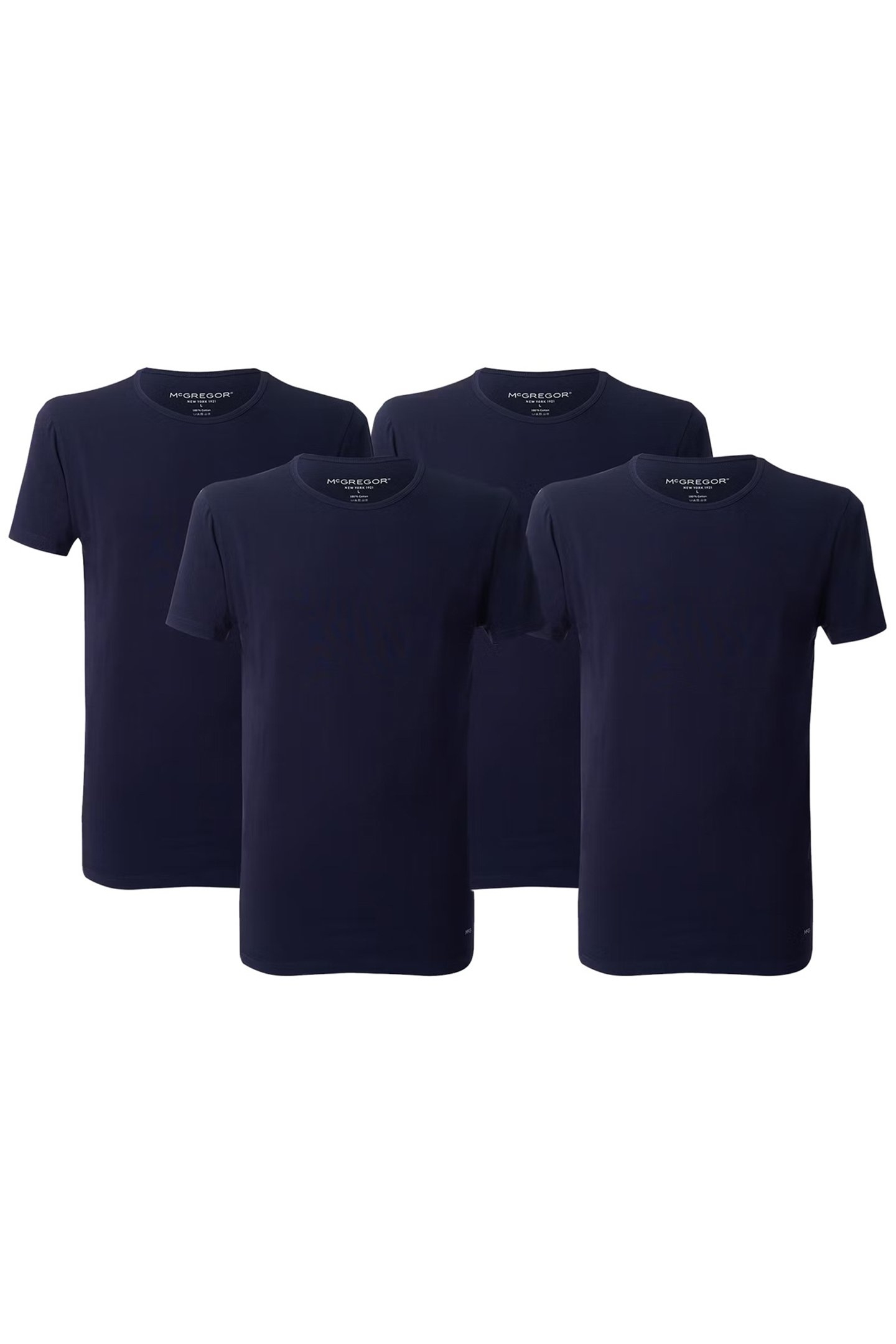 MCGREGOR - PREMIUM STRETCH T-SHIRT - O-NECK - 4-PACK NAVY 1