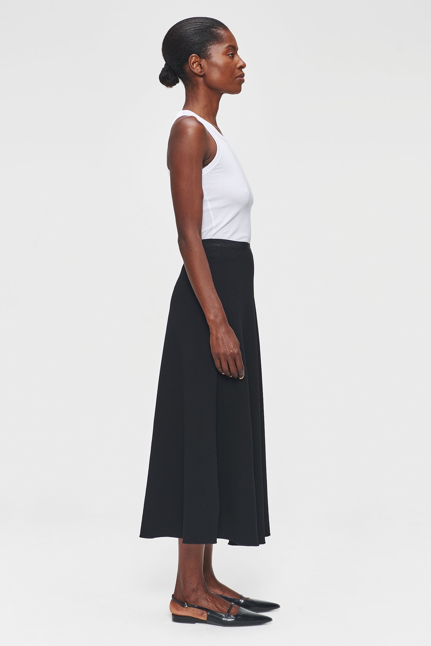 RECYCLED POLY SWAN SKIRT BLACK 5