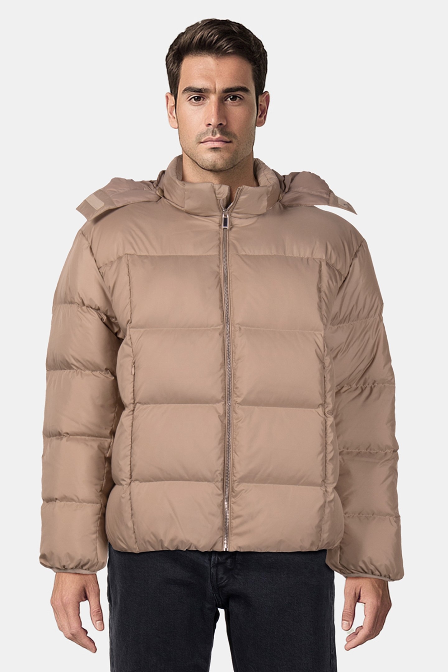 DENNIS PUFFER JACKET BEIGE 1