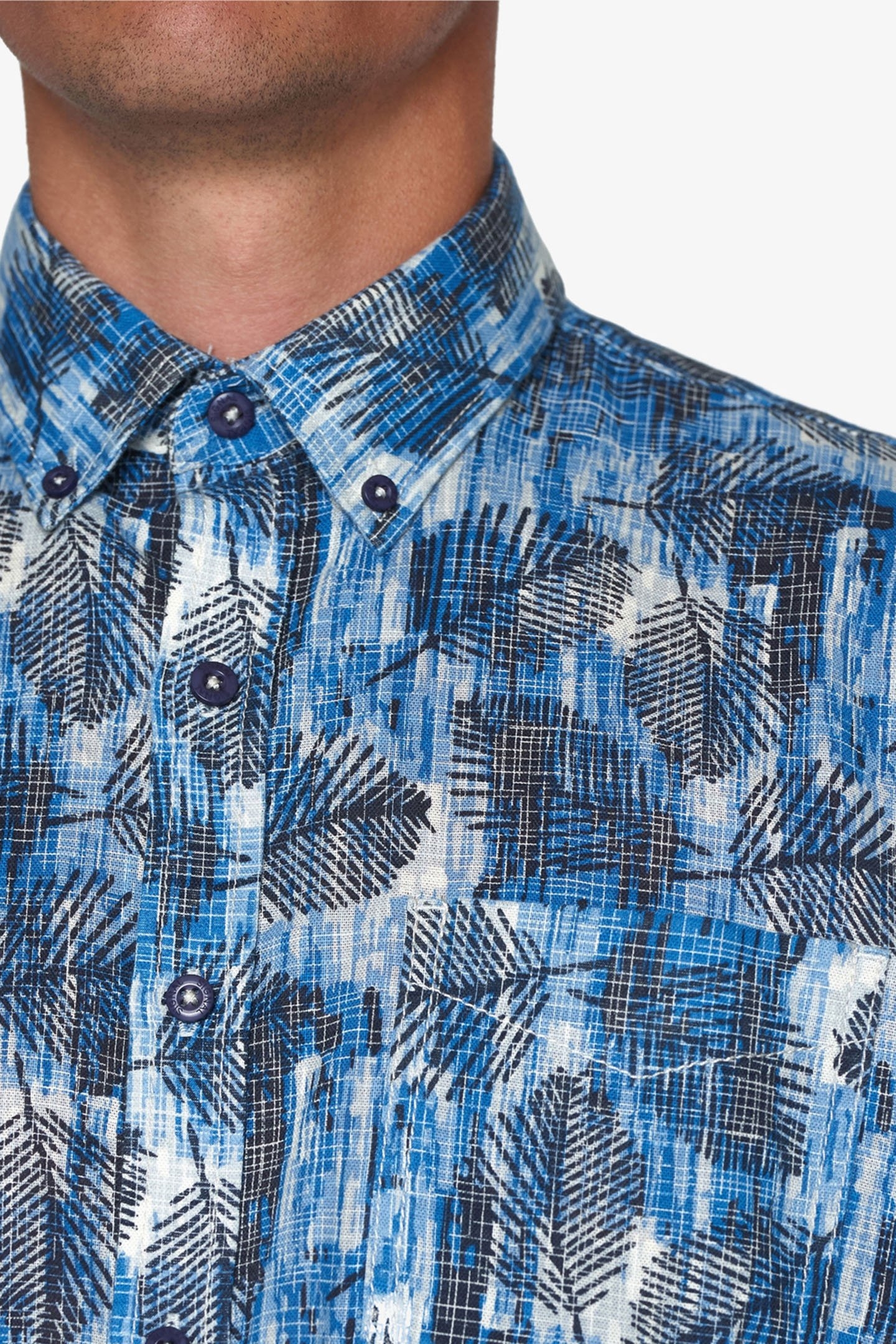 GUNNARSI LEAVE PRINT BLUE CAPTAIN 6