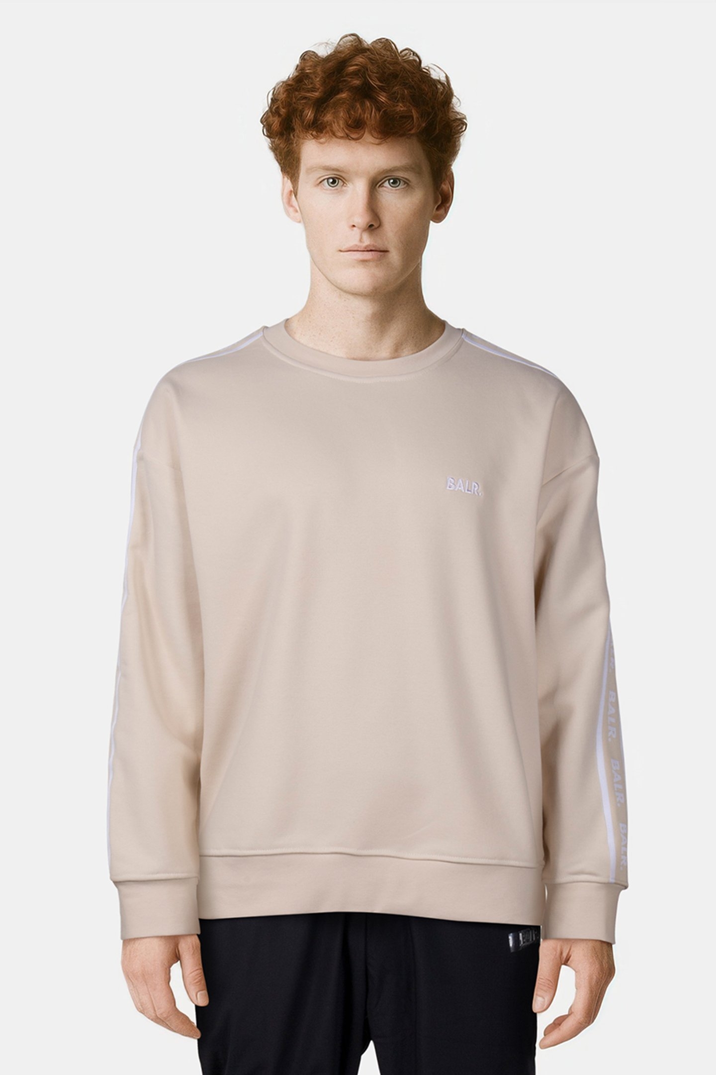 B-TAPE CREWNECK WHITE SWAN 1