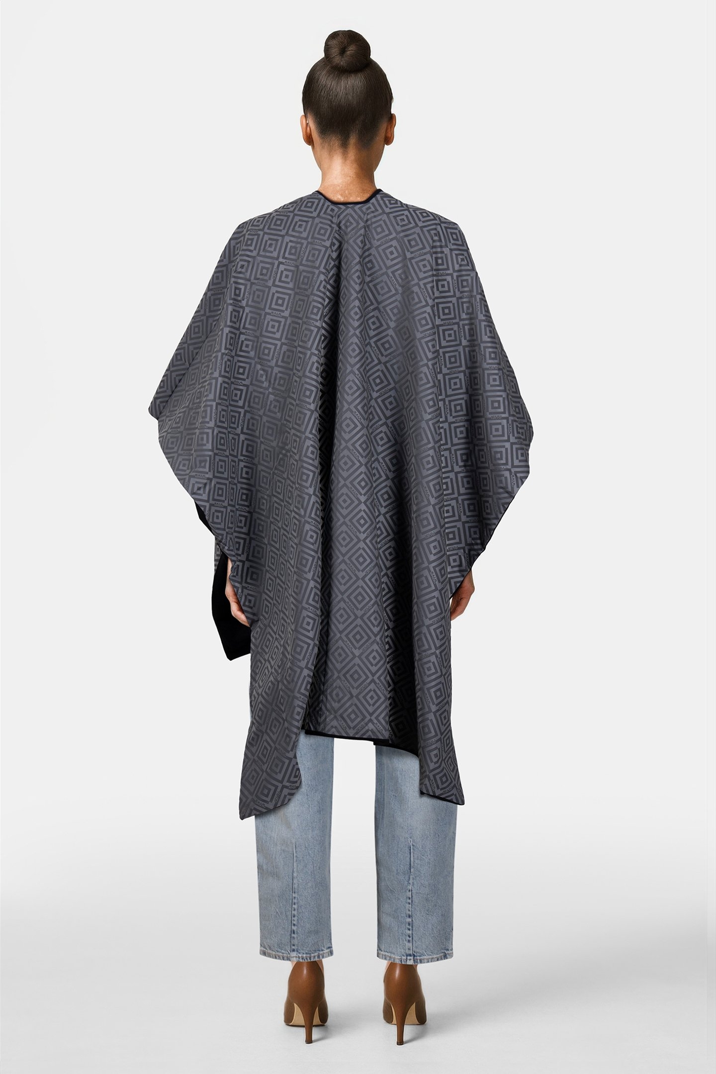 PONCHO REVERSIBLE - ISHU JET BLACK/3M REFLECTIVE 2