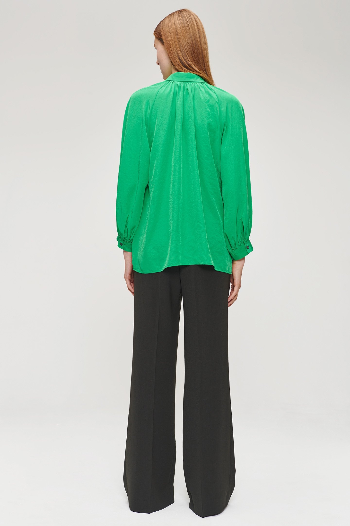 TECHNOSILK OVERSIZED BLOUSE VIVID GREEN 4