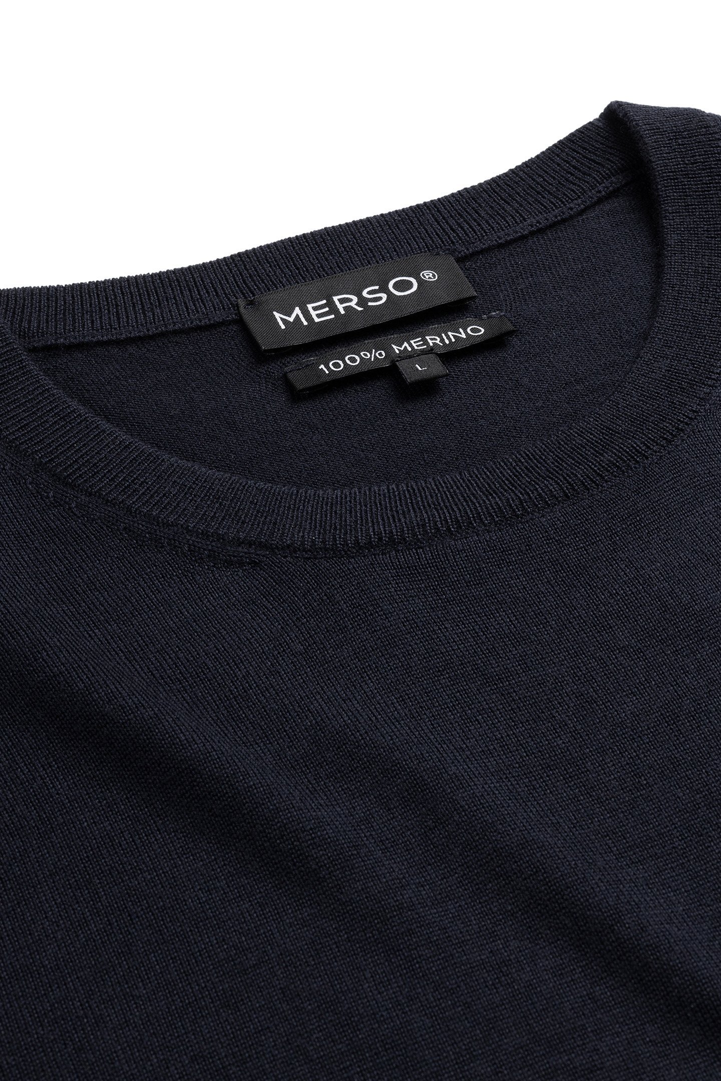 CREW NECK 100% MERINO NAVY BLUE 8