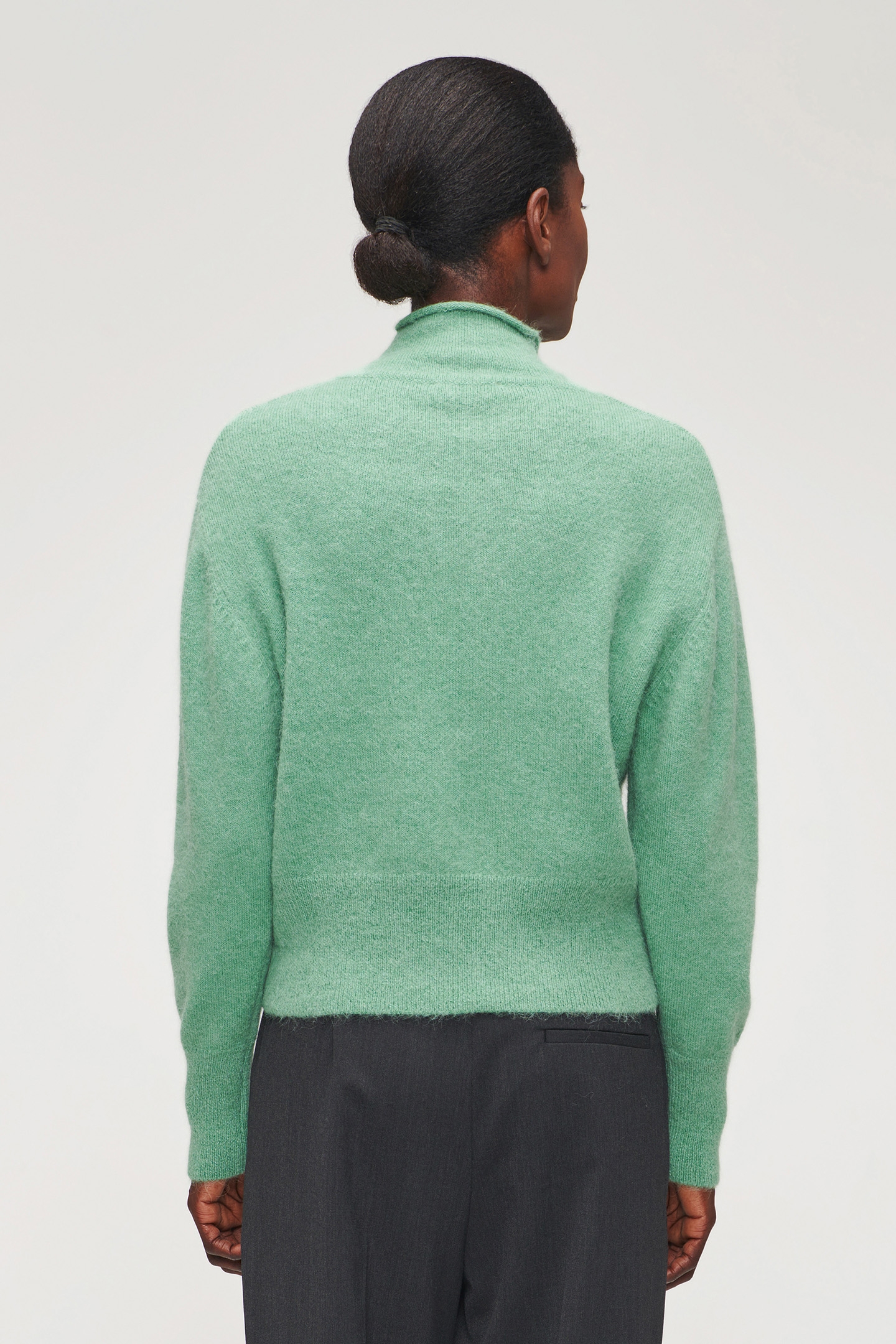 ALPACA FUNNEL NECK PULLOVER JADE 2
