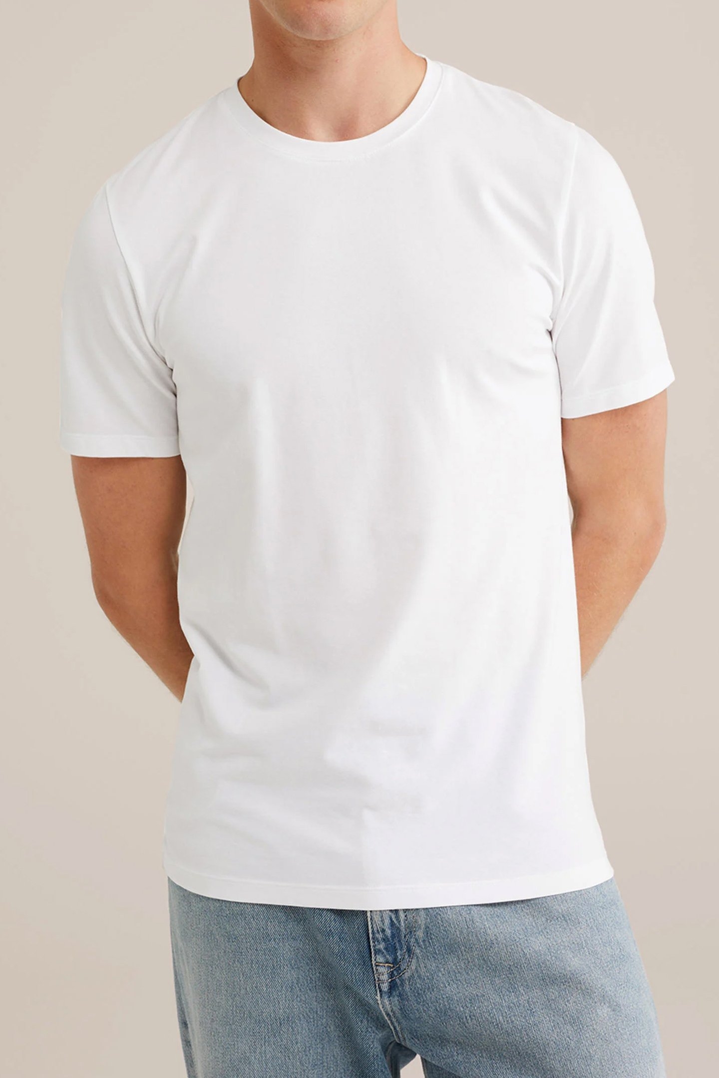 MCGREGOR - PREMIUM STRETCH T-SHIRT - O-NECK - 4-PACK WHITE 2