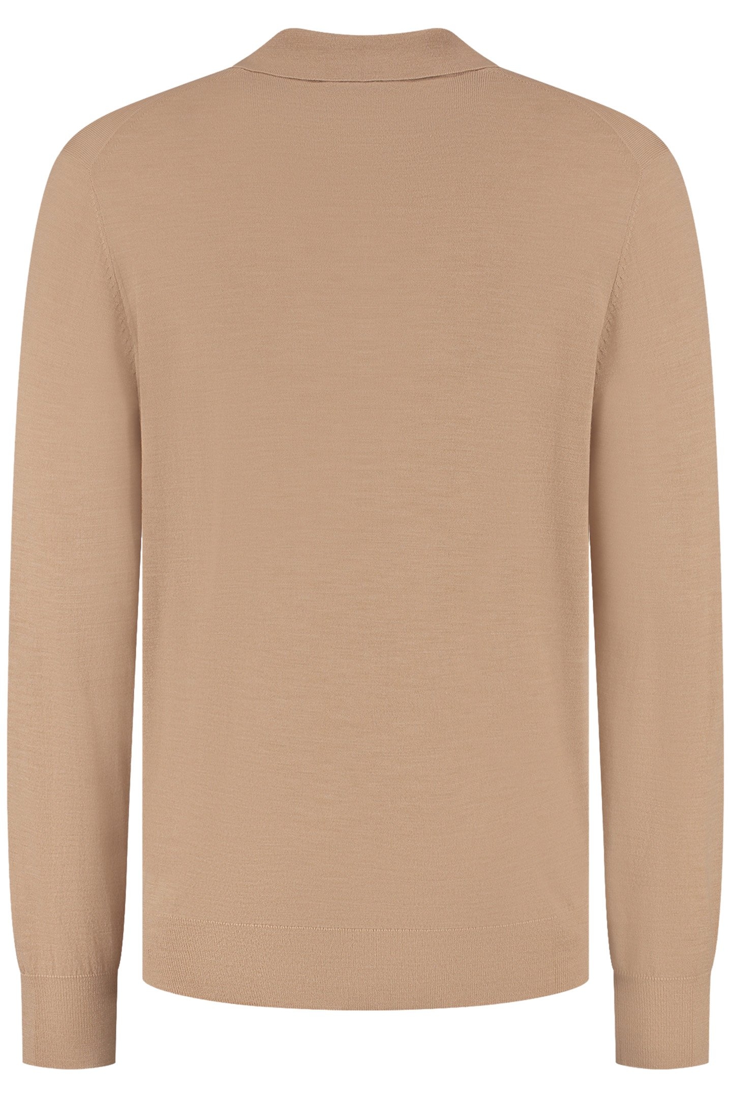 POLO LONG SLEEVE 100% MERINO SAHARA SAND 3
