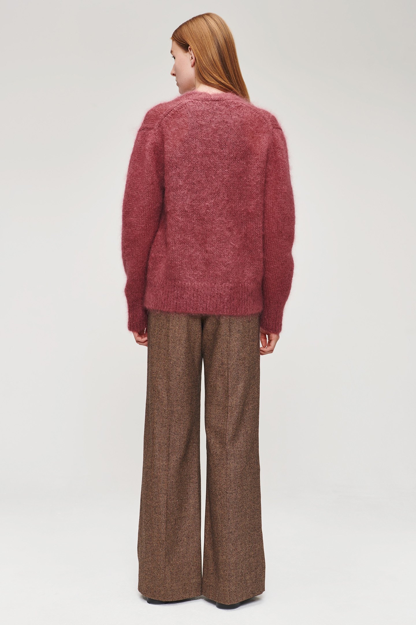 SOFT MOHAIR CARDIGAN PLUM 4