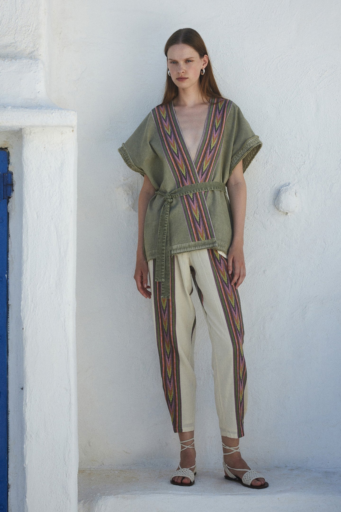 ALKI TROUSER PINK-GREEN 1